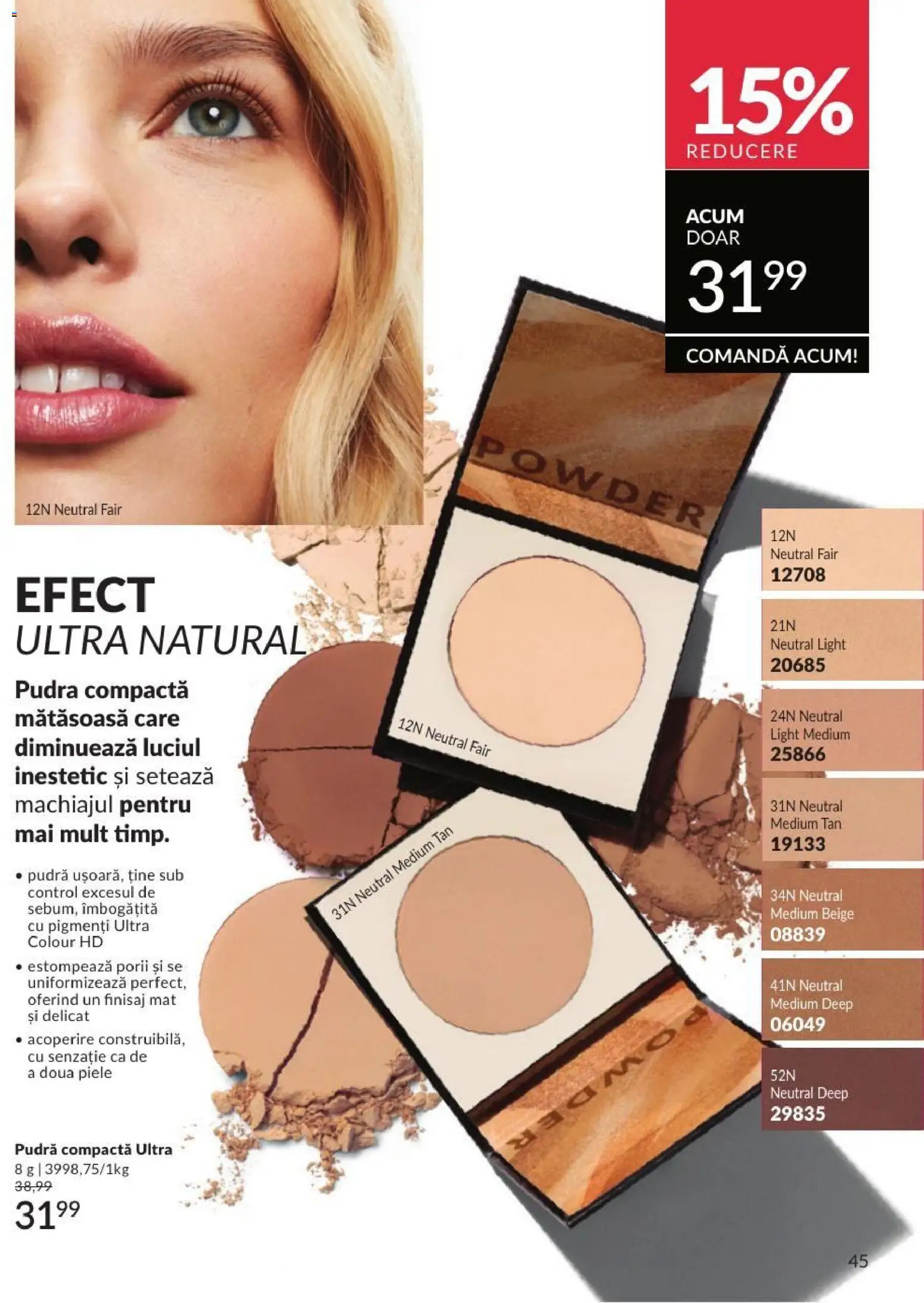 Catalog Avon 1 - 30 August 2026 | Pagina 45 | Produse: Pudră