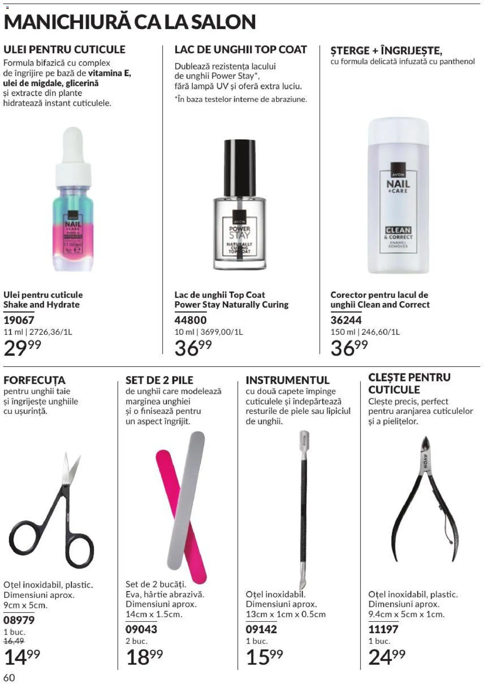 Catalog Avon 1 - 30 August 2026 | Pagina 60 | Produse: Top coat, Lampă, Lac de unghii, Ulei