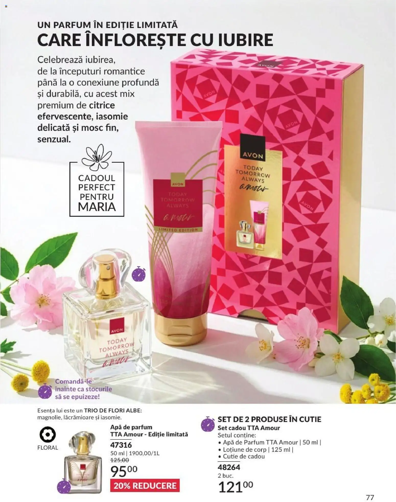 Catalog Avon 1 - 30 August 2026 | Pagina 77 | Produse: Apă de parfum, Cutie, Parfum, Apă