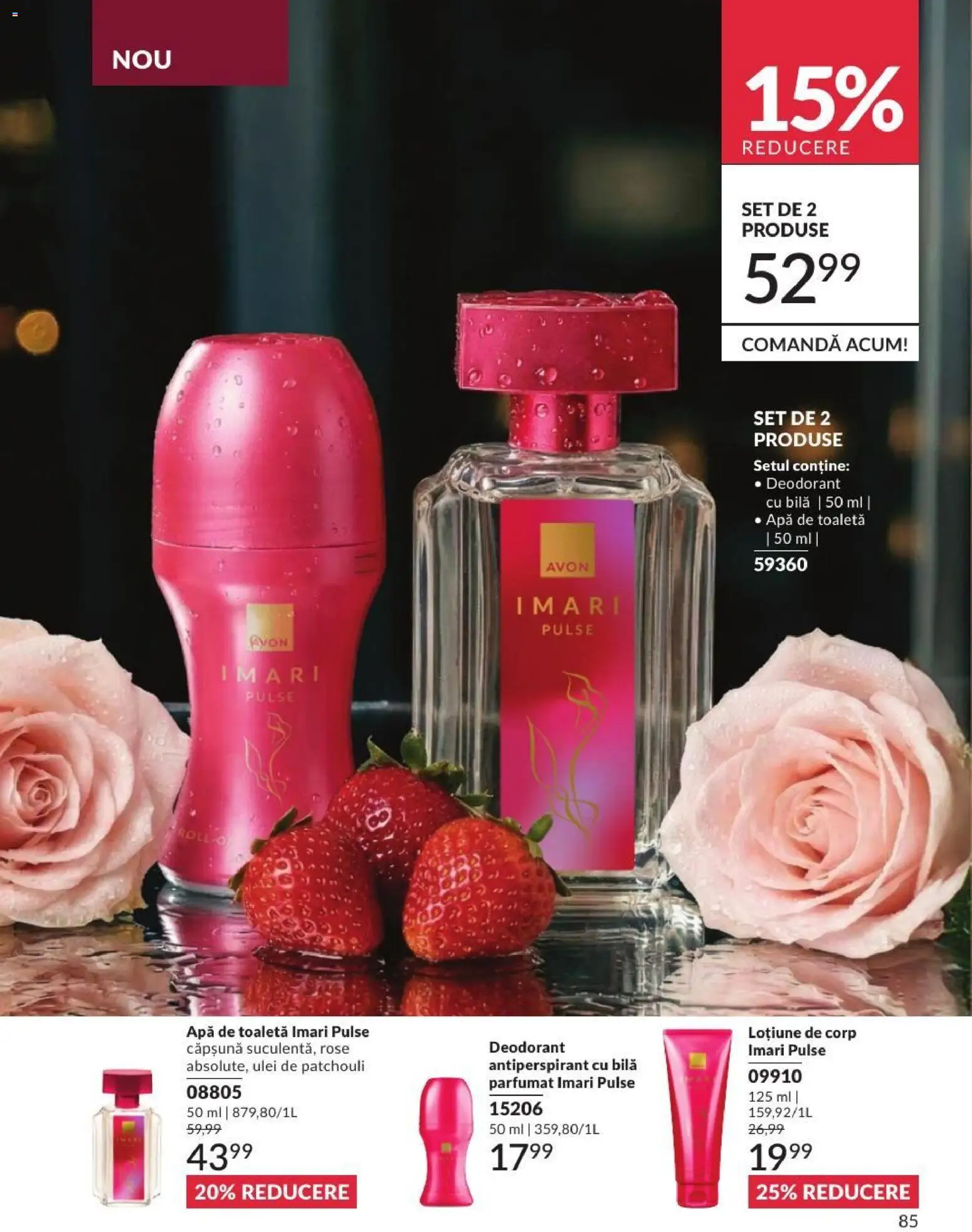 Catalog Avon 1 - 30 August 2026 | Pagina 85 | Produse: Toaletă, Ulei, Deodorant, Apă