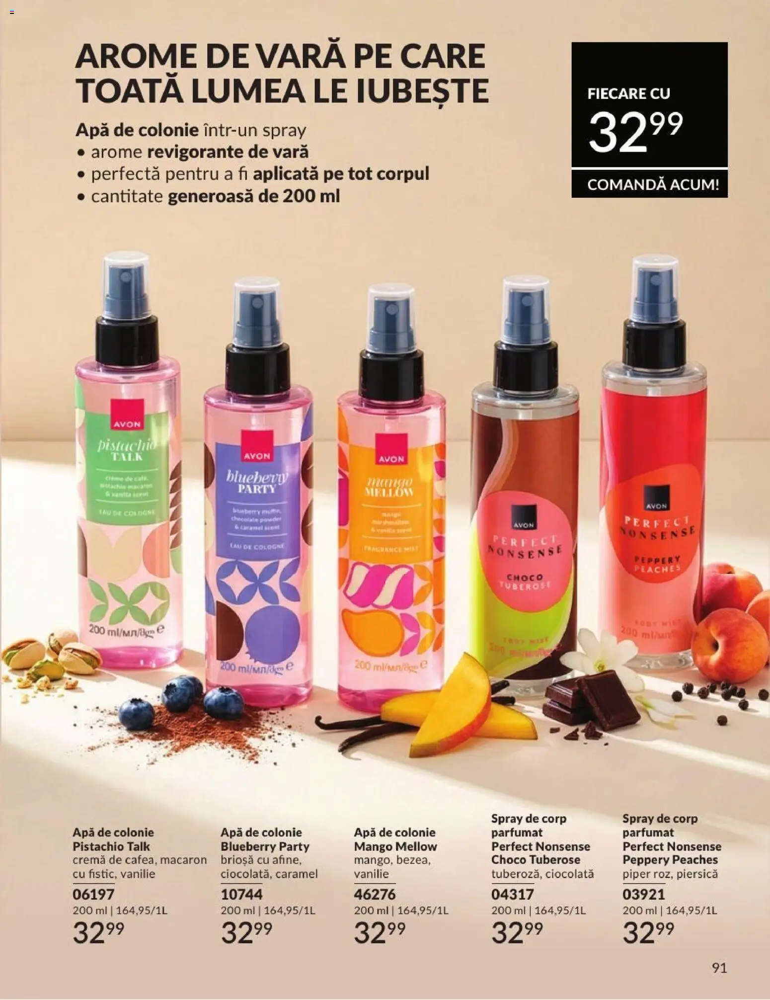Catalog Avon 1 - 30 August 2026 | Pagina 91 | Produse: Cremă, Ciocolată, Apă, Piper