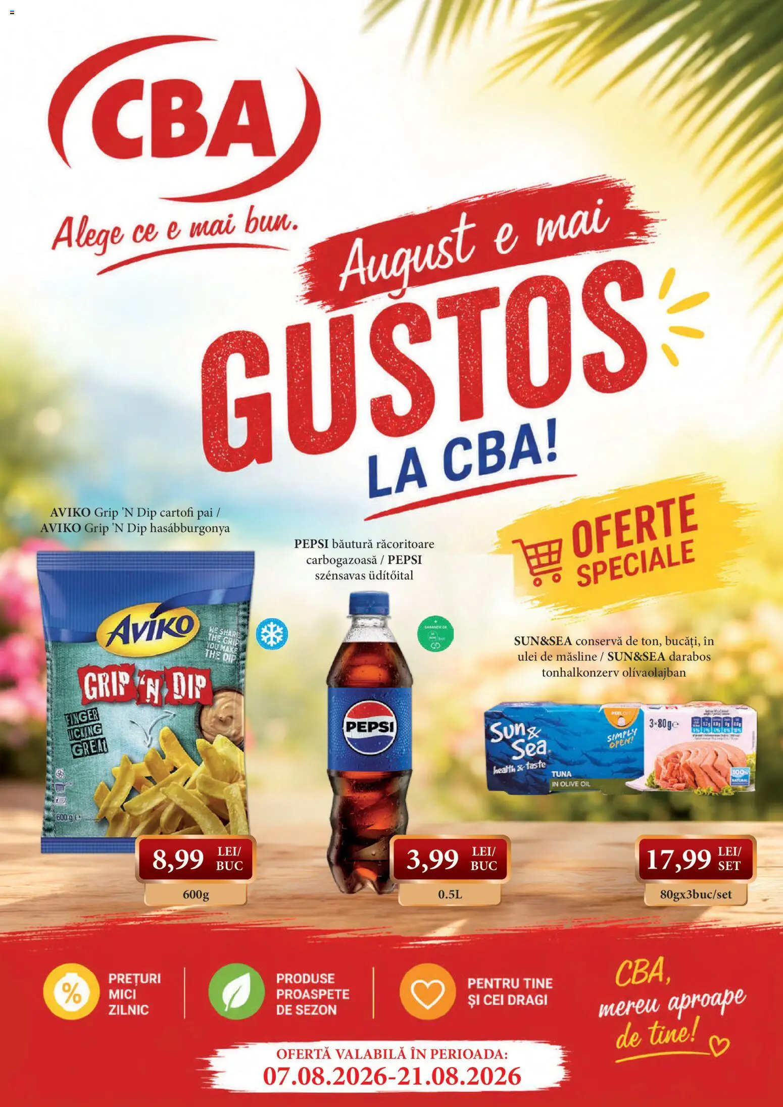 Catalog CBA 7 - 20 August 2026 | Pagina 1 | Produse: Mici, Măsline, Ulei, Cartofi