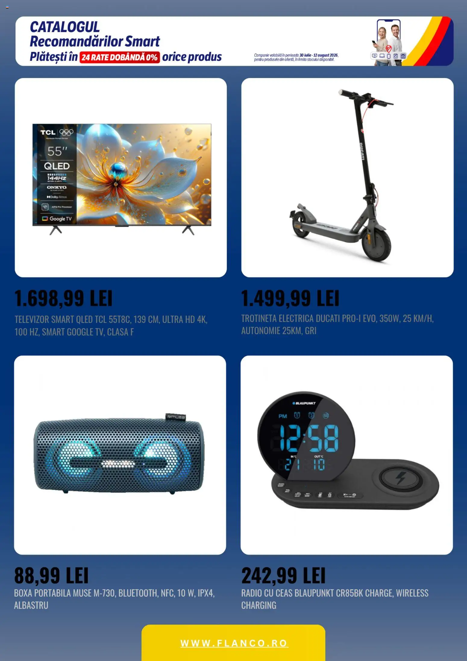 Catalog Flanco 30 Iulie - 11 August 2026 | Pagina 5 | Produse: Televizor, Radio, Trotinetă electrică, Trotinetă