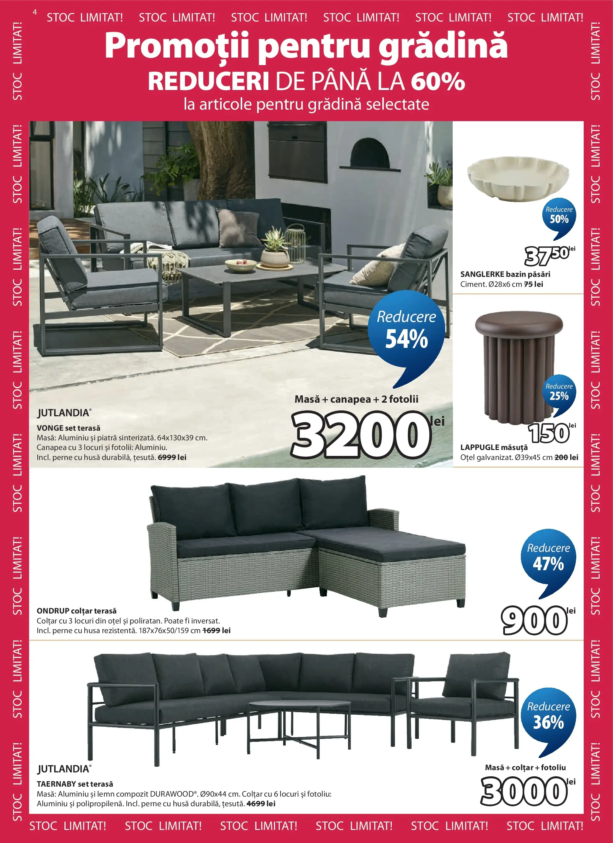 Catalog JYSK 23 Iulie - 23 August 2026 | Pagina 4 | Produse: Fotoliu, Canapea, Masă, Colțar