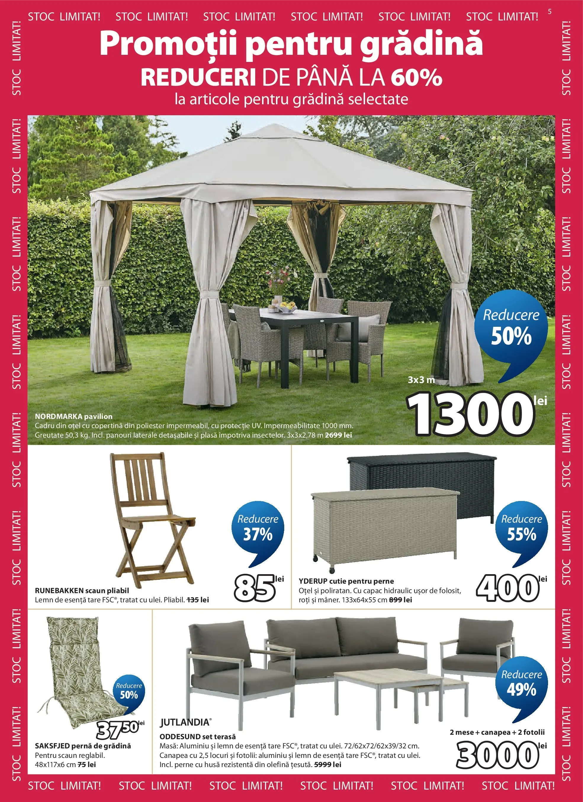 Catalog JYSK 23 Iulie - 23 August 2026 | Pagina 5 | Produse: Pernă, Scaun, Cutie, Pavilion