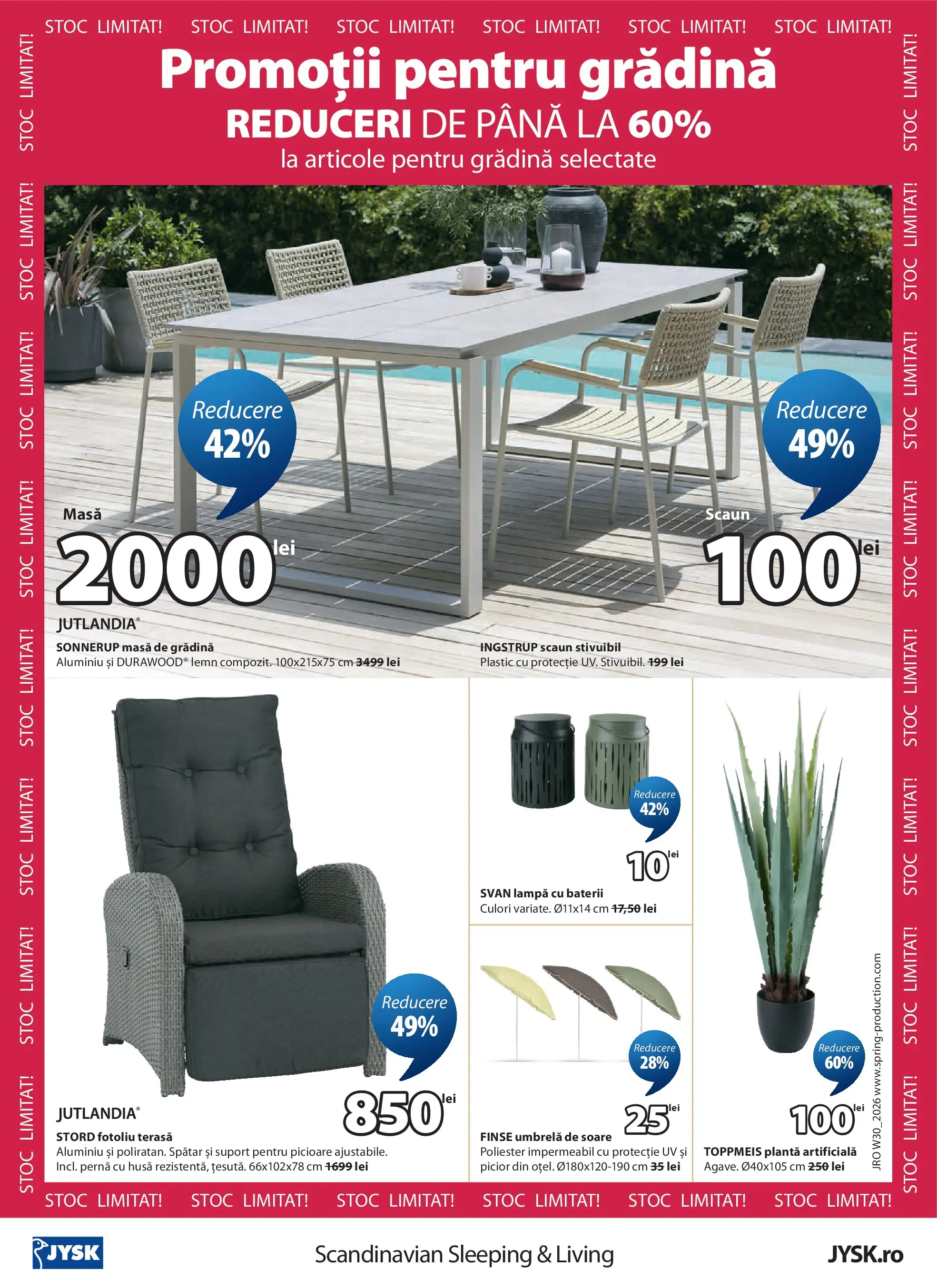 Catalog JYSK 23 Iulie - 23 August 2026 | Pagina 8 | Produse: Fotoliu, Scaun, Lampă, Baterii