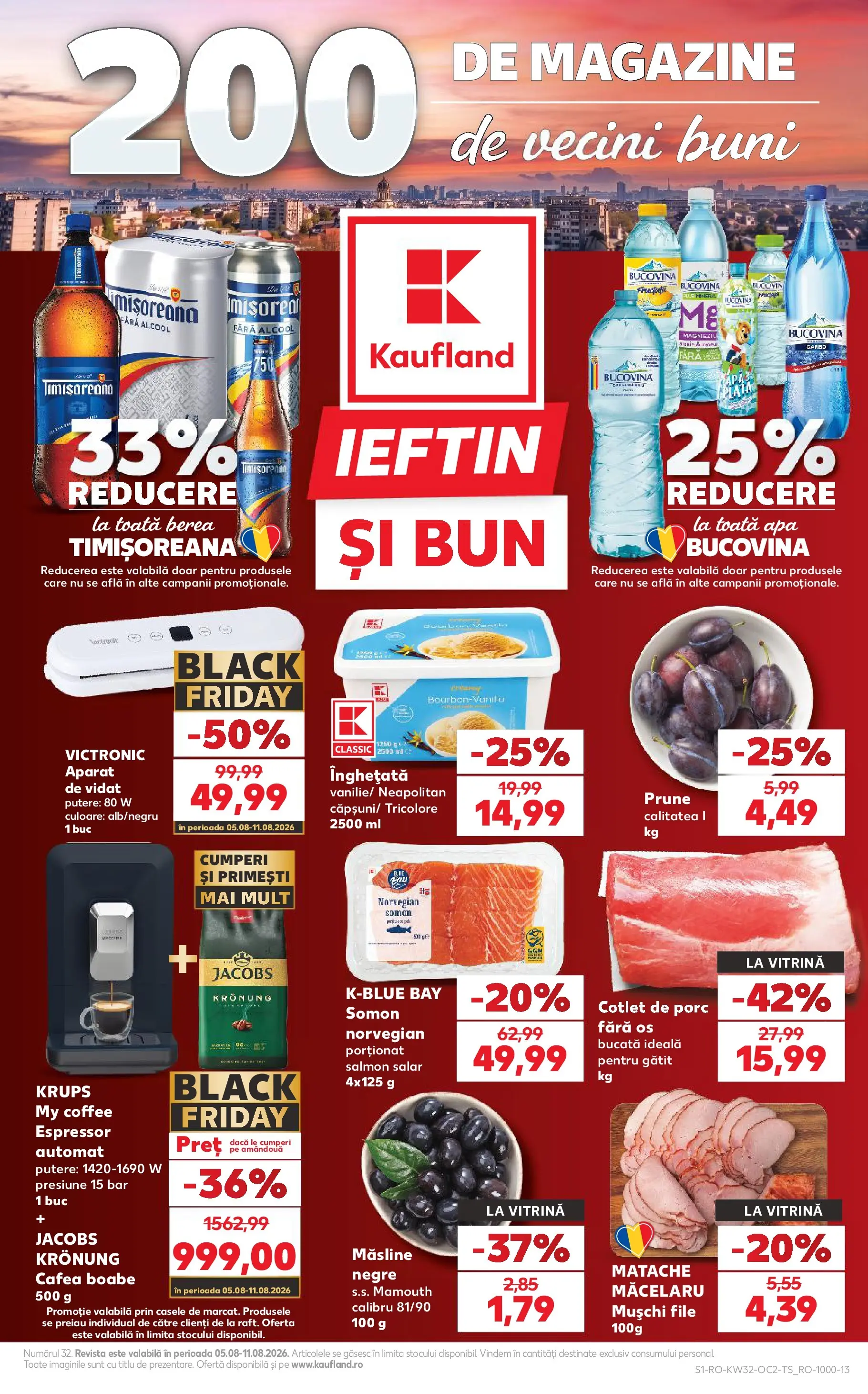 Catalog Kaufland 5 - 10 August 2026 | Pagina 1 | Produse: Espressor, Vitrină, Măsline, Cafea