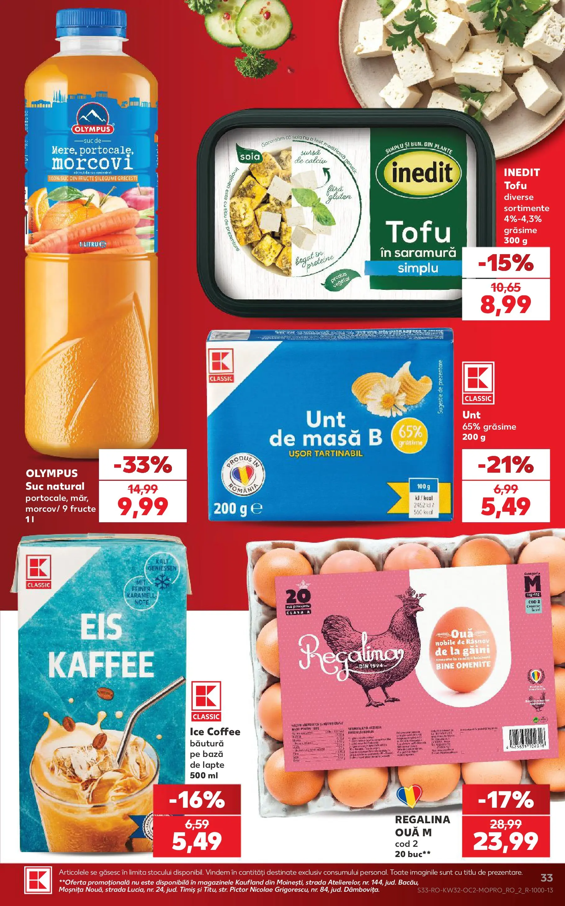 Catalog Kaufland 5 - 10 August 2026 | Pagina 33 | Produse: Masă, Ouă, Suc, Fructe