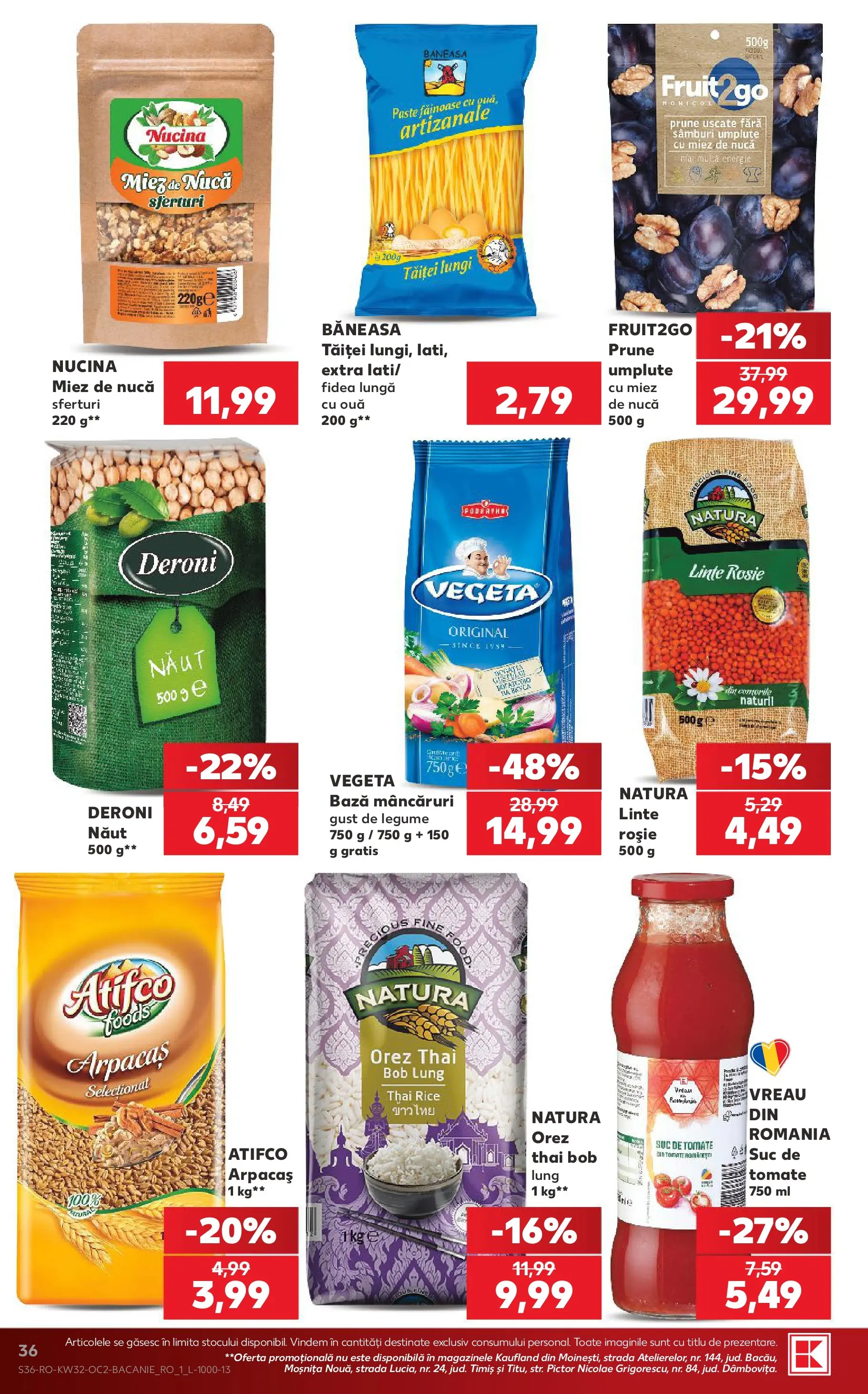 Catalog Kaufland 5 - 10 August 2026 | Pagina 36 | Produse: Mătură, Ouă, Suc, Orez
