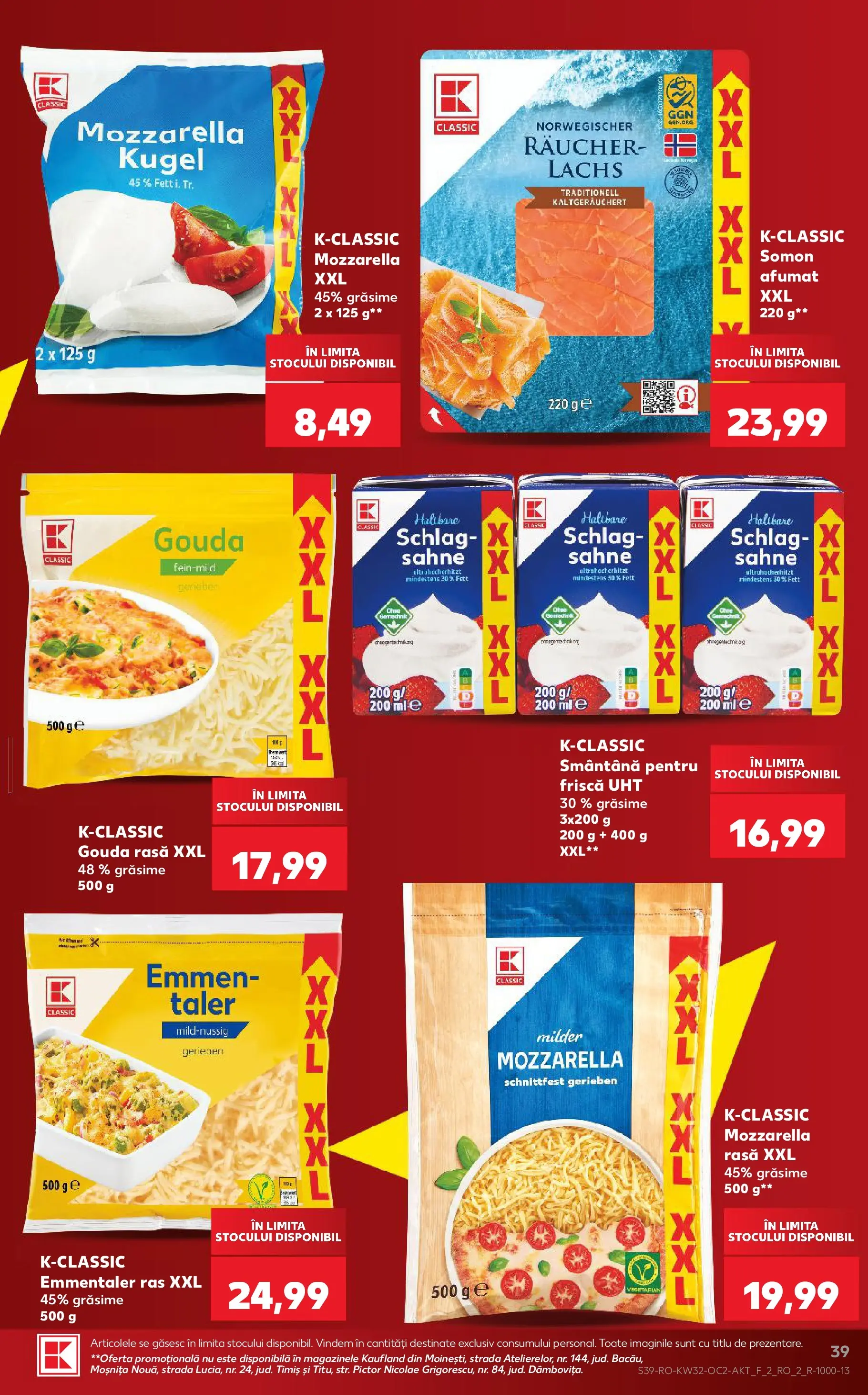 Catalog Kaufland 5 - 10 August 2026 | Pagina 39 | Produse: Mozzarella, Frișcă, Smântână, Gouda