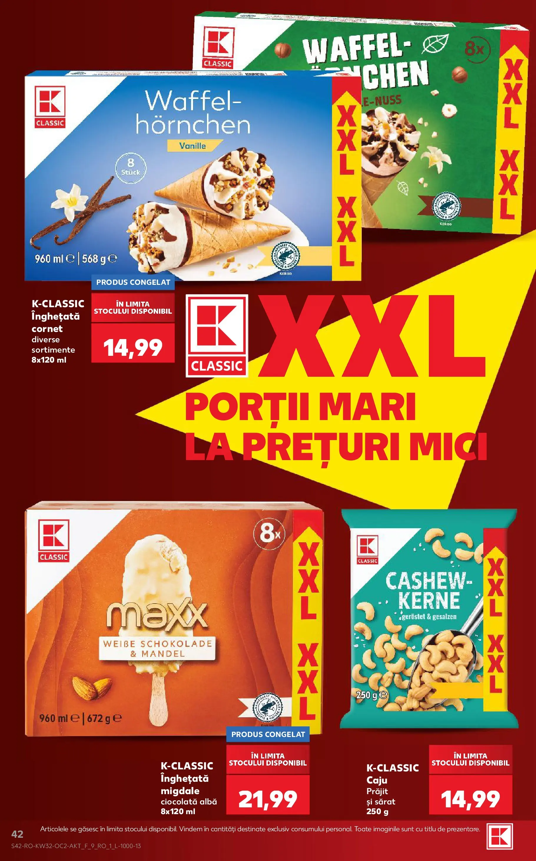 Catalog Kaufland 5 - 10 August 2026 | Pagina 42 | Produse: Mici, Ciocolată, Caju, Înghețată