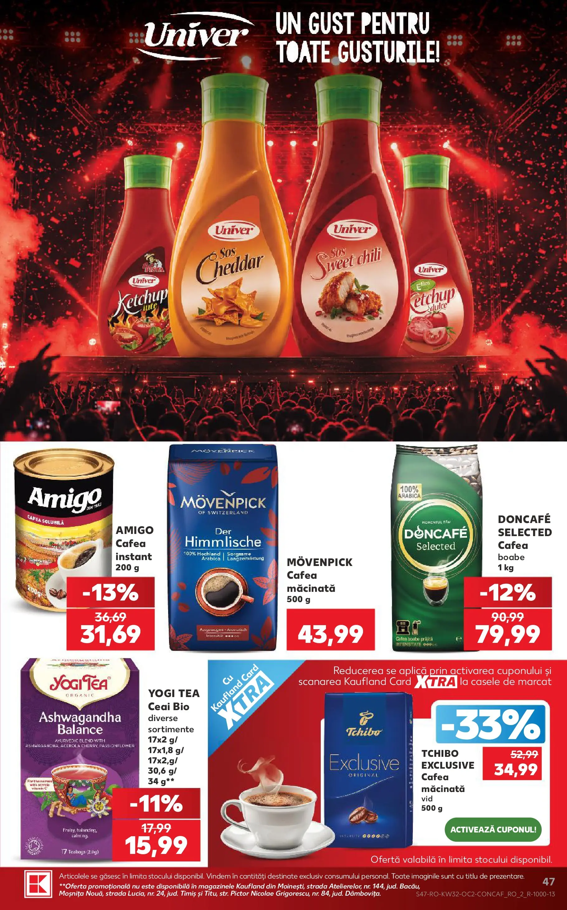 Catalog Kaufland 5 - 10 August 2026 | Pagina 47 | Produse: Şerit ödül, Cafea, Ceai, Ketchup