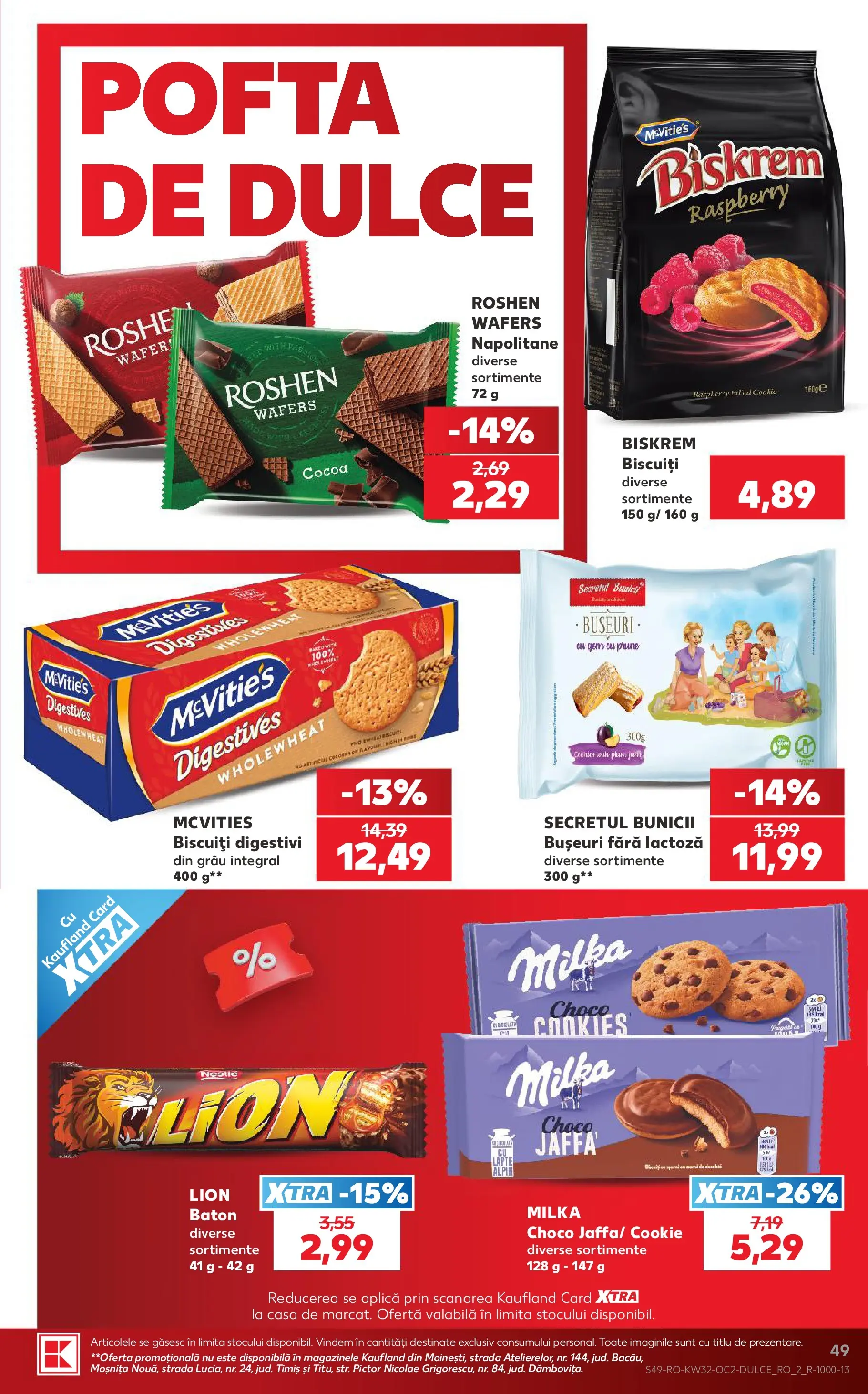 Catalog Kaufland 5 - 10 August 2026 | Pagina 49 | Produse: Napolitane, Biscuiți