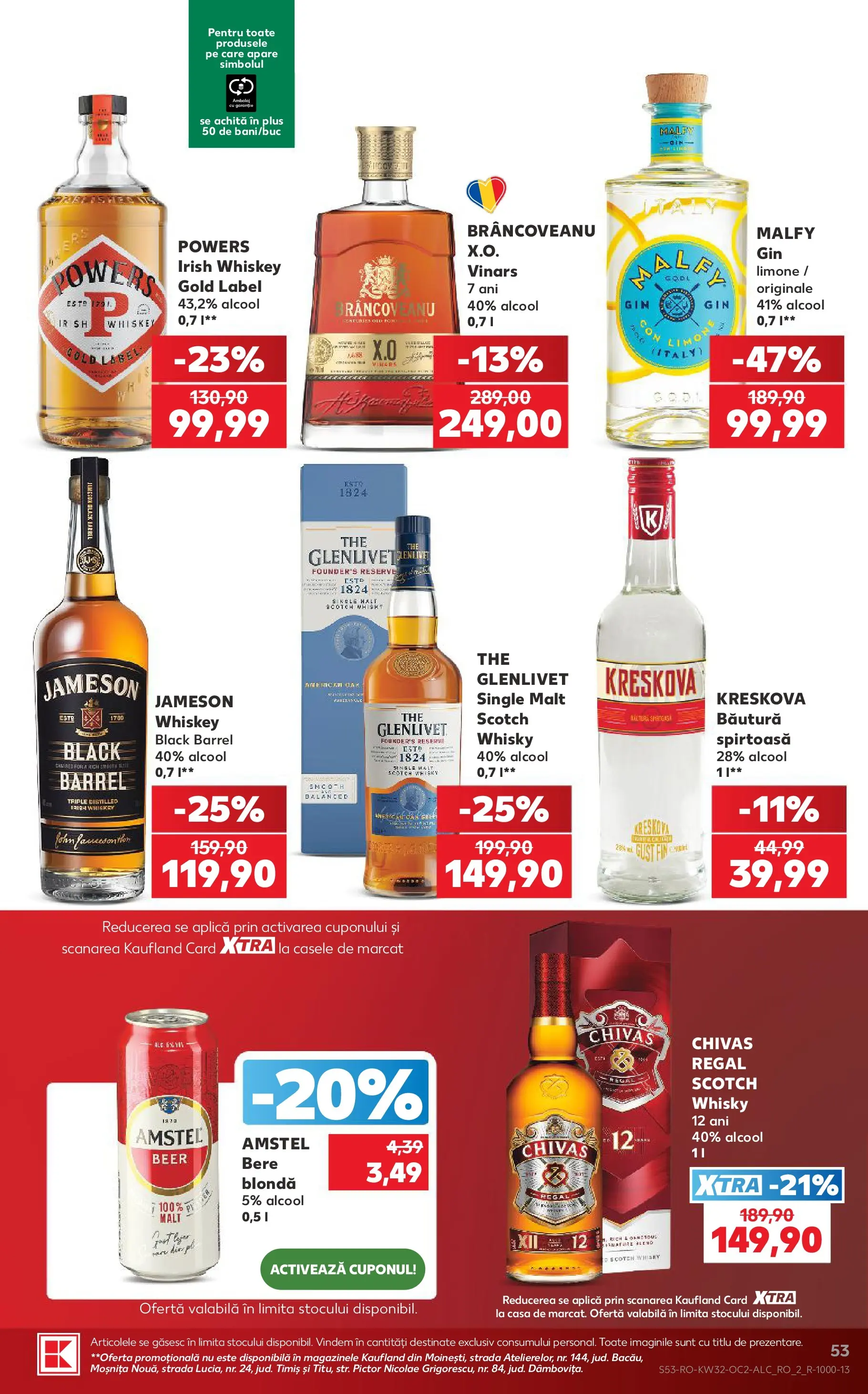 Catalog Kaufland 5 - 10 August 2026 | Pagina 53 | Produse: Bere, Whiskey