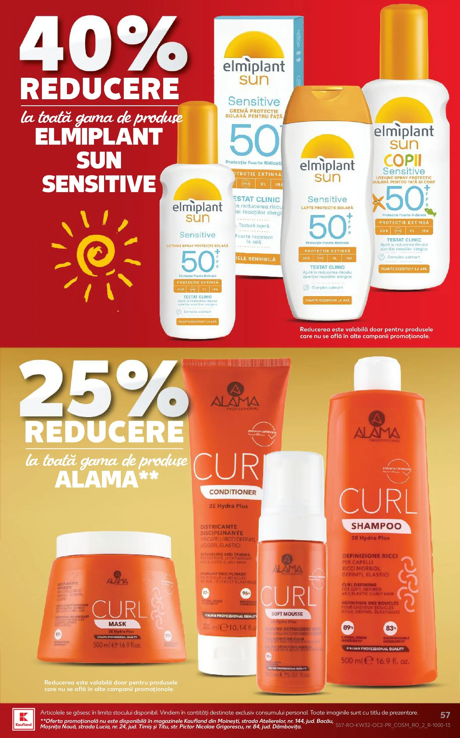 Catalog Kaufland 5 - 10 August 2026 | Pagina 57 | Produse: Lapte, Cremă, Protecție solară, Apă