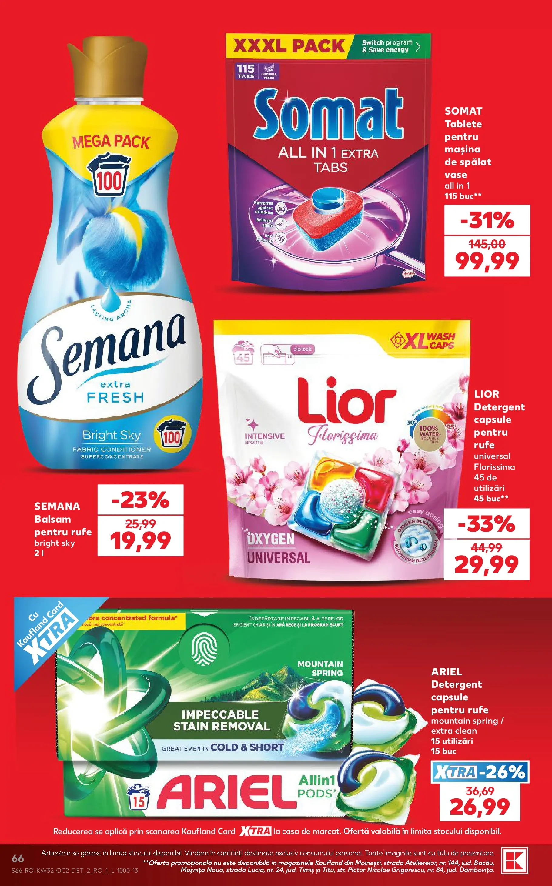 Catalog Kaufland 5 - 10 August 2026 | Pagina 66 | Produse: Pomelo, Balsam, Detergent, Apă