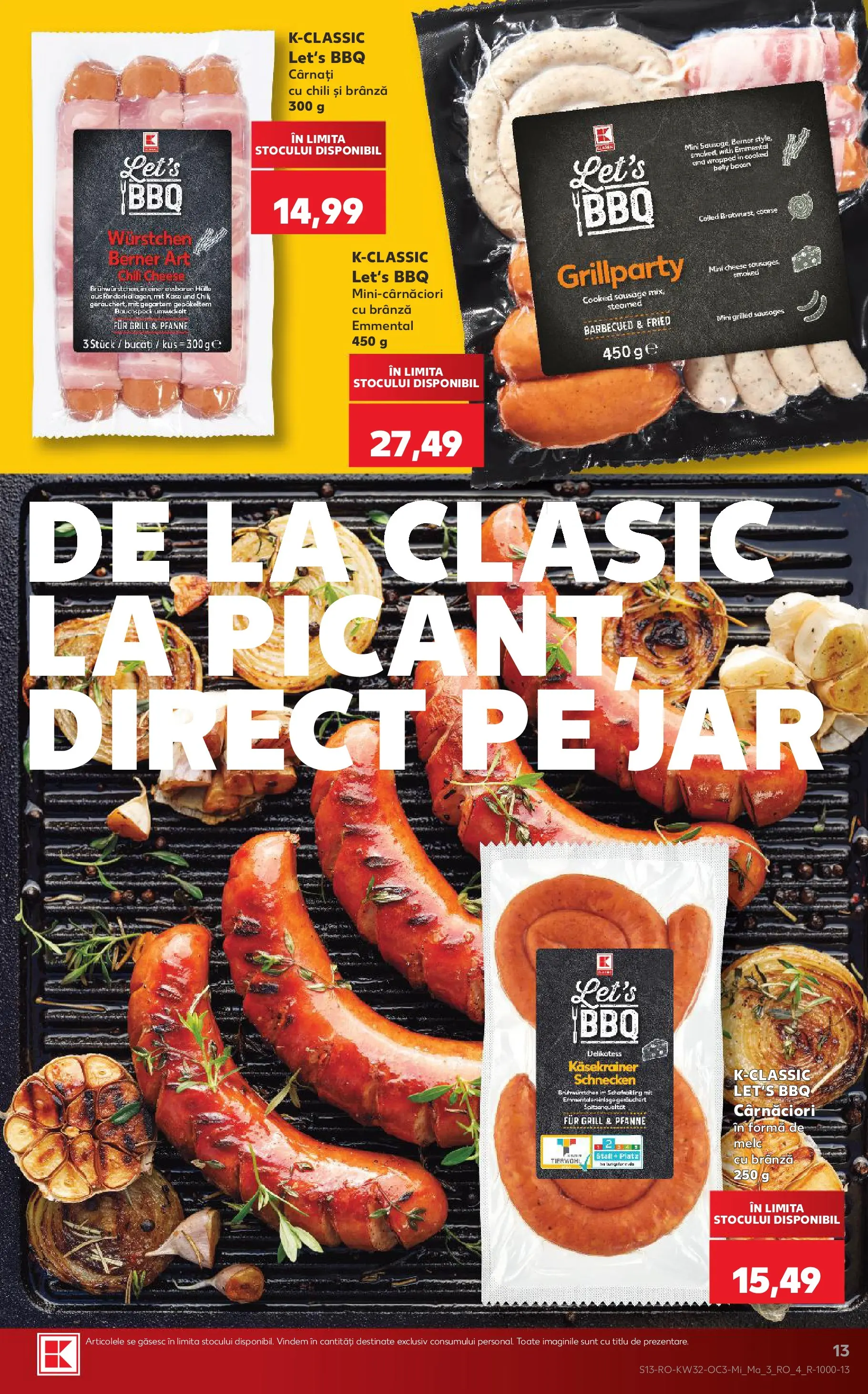 Catalog Kaufland 5 - 10 August 2026 | Pagina 13 | Produse: Grill, Bacon, Brânză, Cârnați