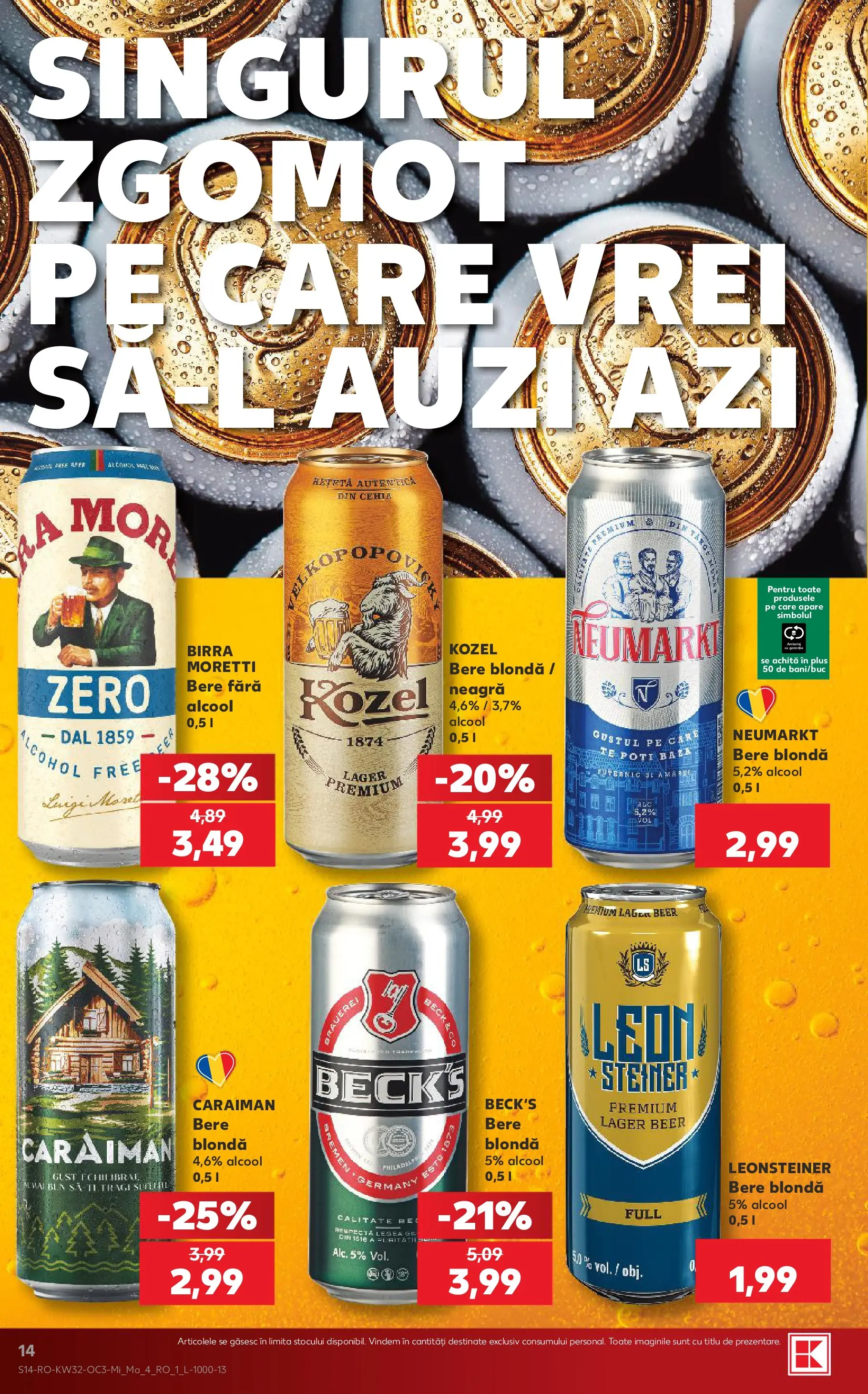 Catalog Kaufland 5 - 10 August 2026 | Pagina 14 | Produse: Șal, Bere