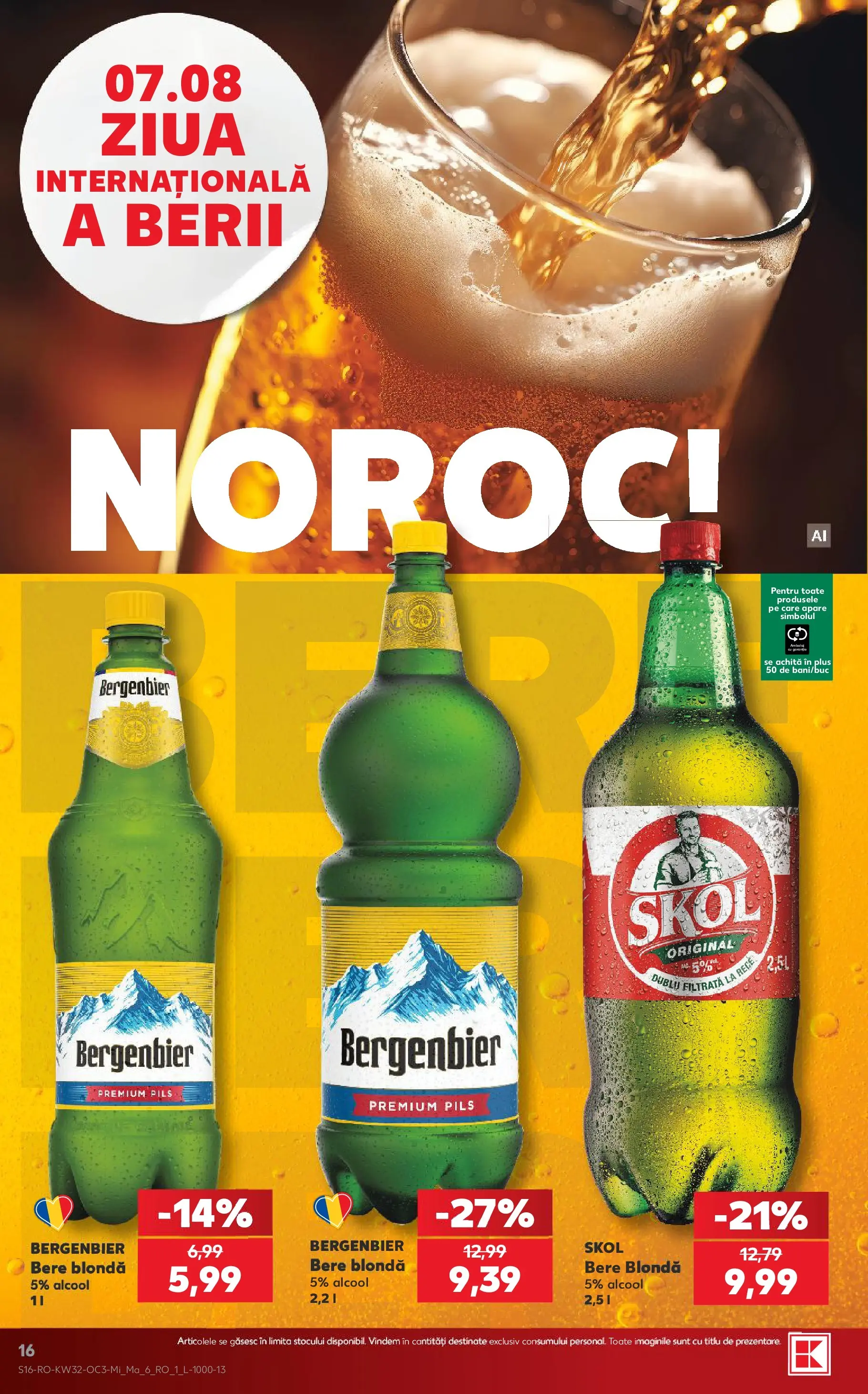 Catalog Kaufland 5 - 10 August 2026 | Pagina 16 | Produse: Bere, Plastik Kulübe