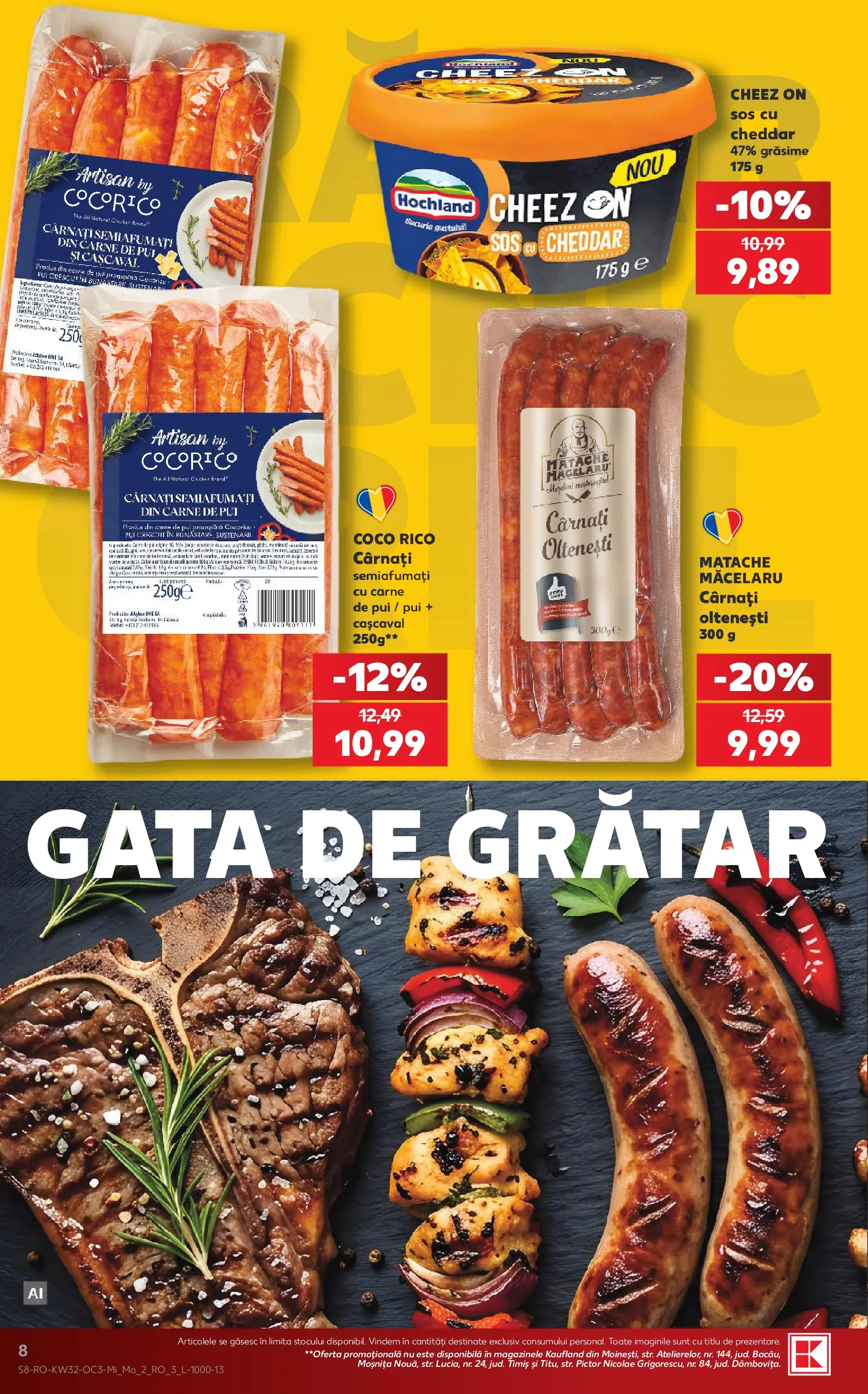 Catalog Kaufland 5 - 10 August 2026 | Pagina 8 | Produse: Grătar, Hacıyatmaz Kedi Oyuncağı, Carne De Pui, Sos