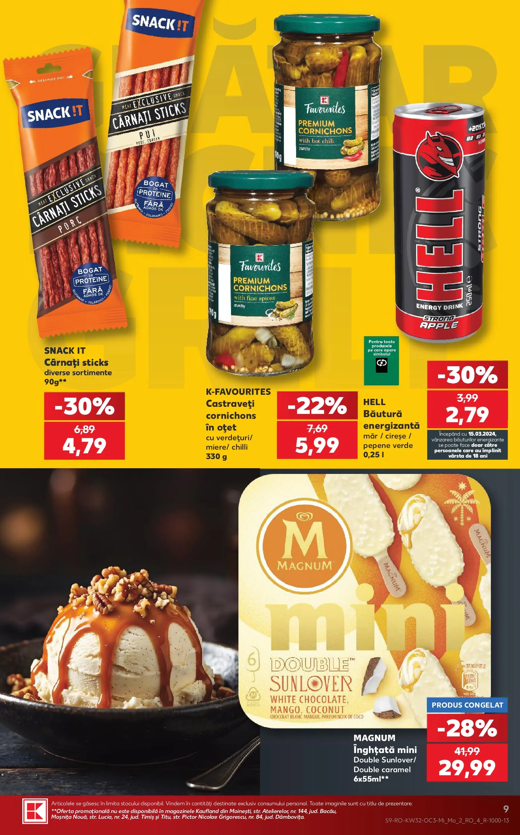 Catalog Kaufland 5 - 10 August 2026 | Pagina 9 | Produse: Pepene Verde, Masaüstü kılıfı, Oțet, Castraveți