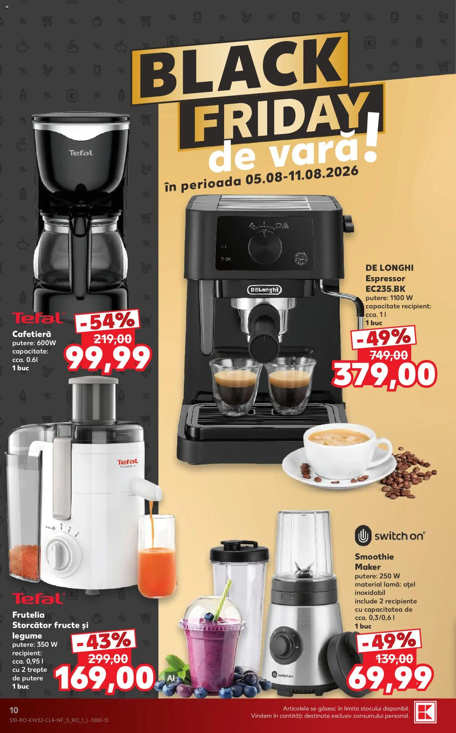Catalog Kaufland 5 - 10 August 2026 | Pagina 10 | Produse: Cafetieră, Legume, Smoothie, Fructe