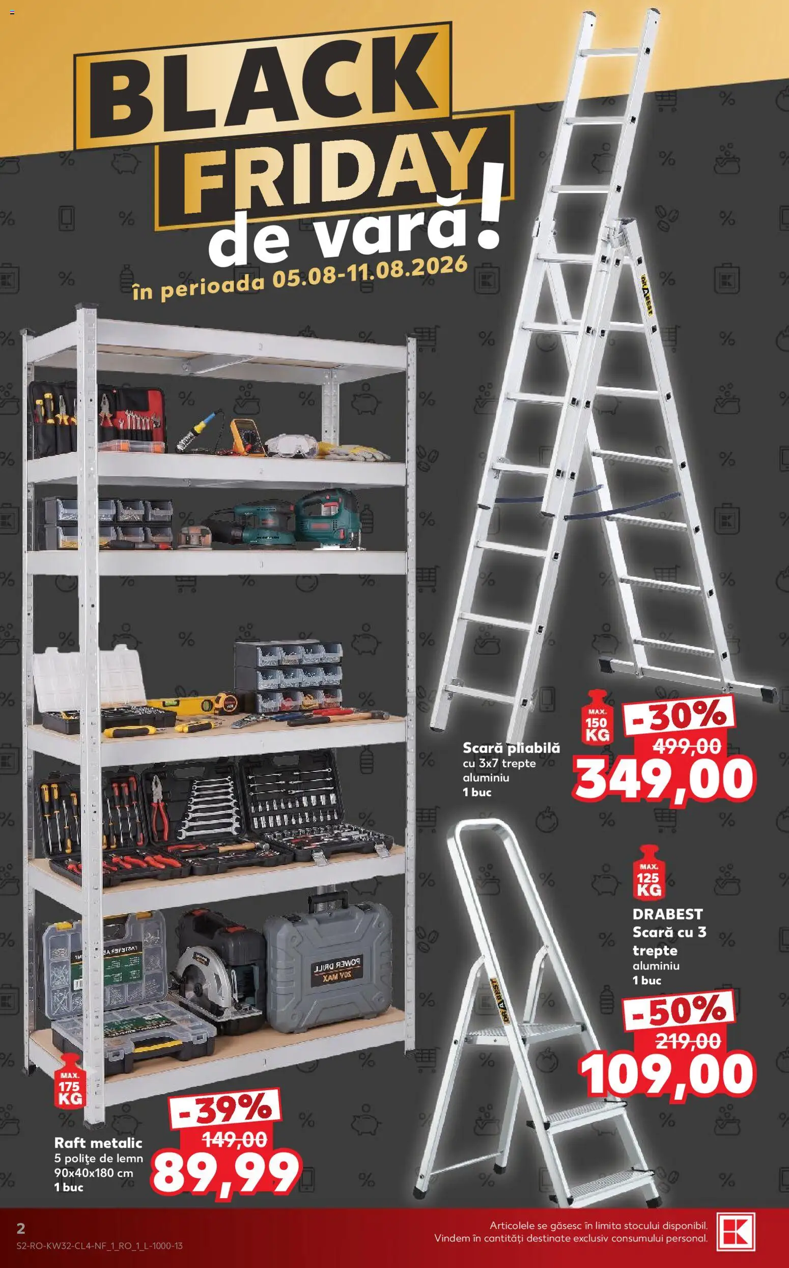 Catalog Kaufland 5 - 10 August 2026 | Pagina 2 | Produse: Scară, Raft