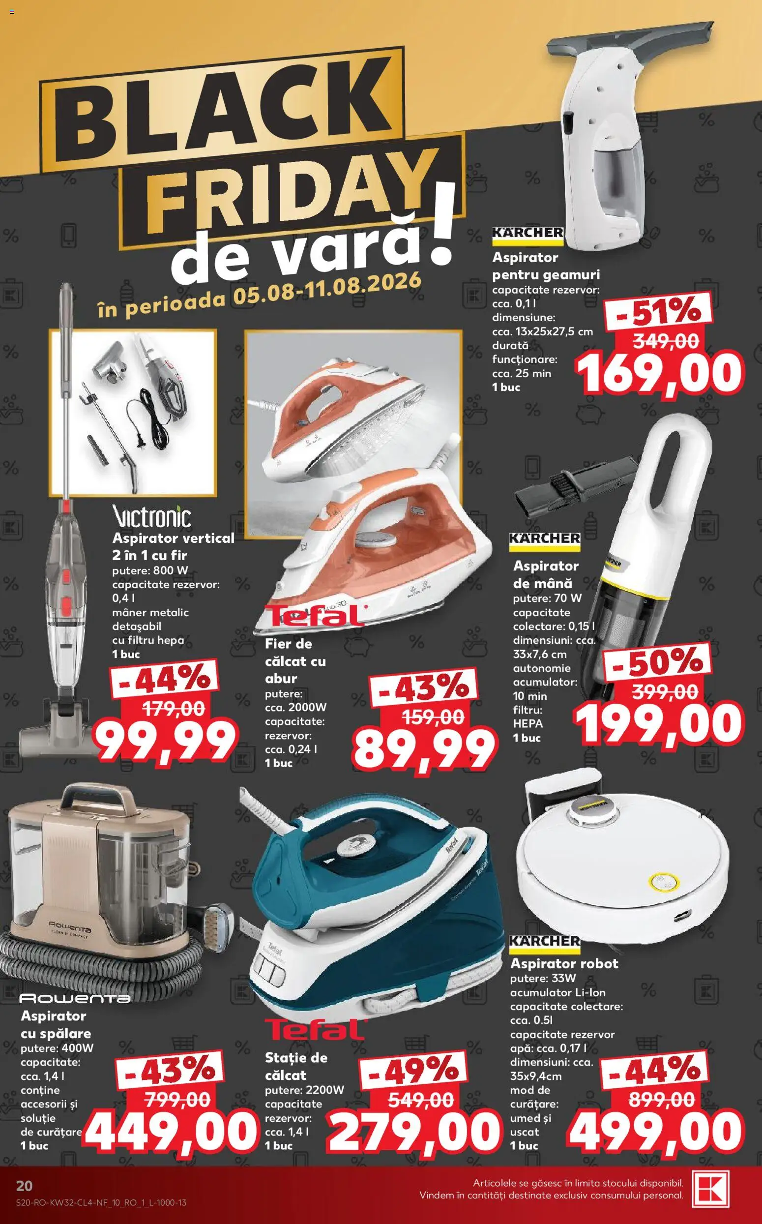 Catalog Kaufland 5 - 10 August 2026 | Pagina 20 | Produse: Aspirator robot, Aspirator, Demlik, Apă