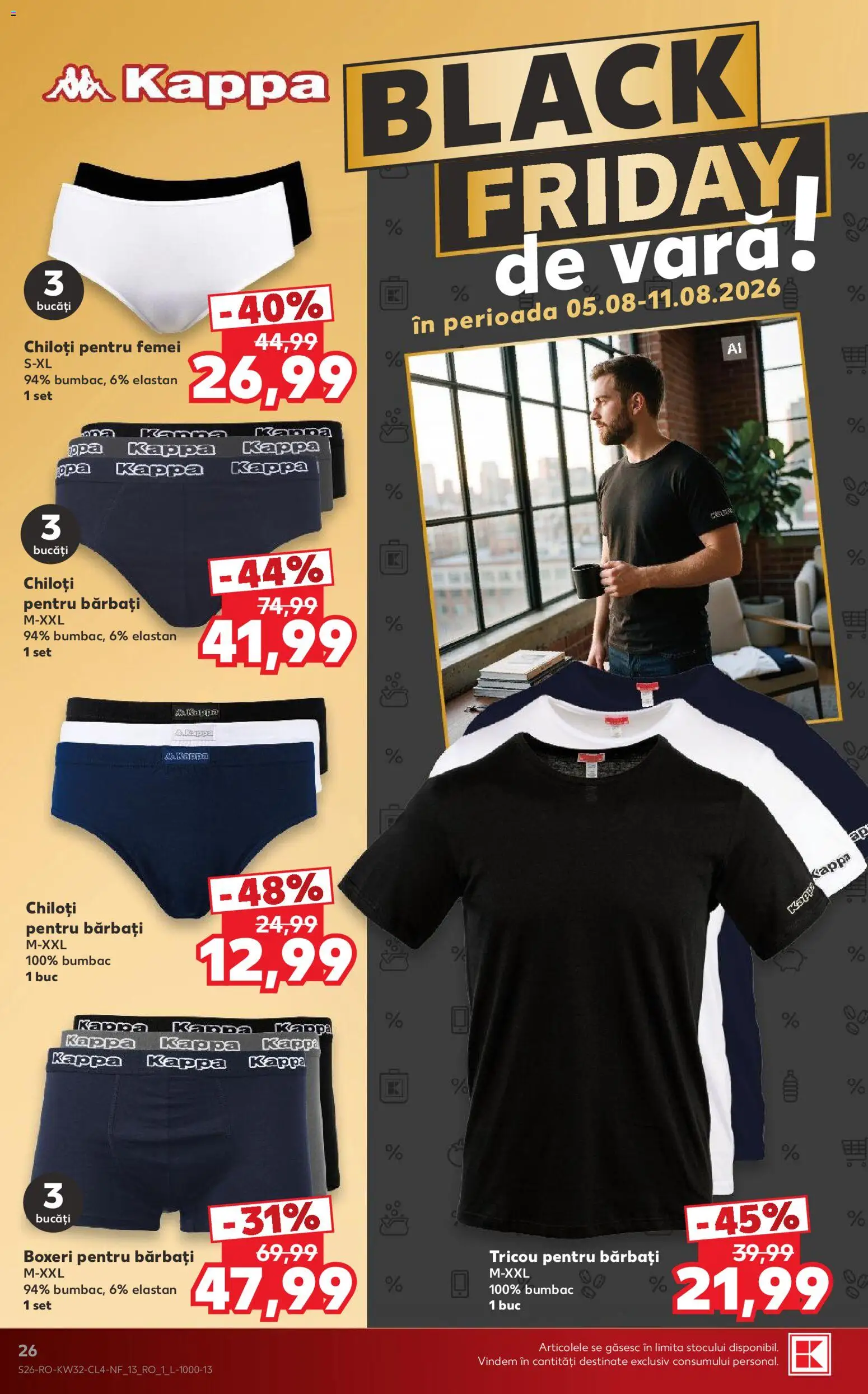 Catalog Kaufland 5 - 10 August 2026 | Pagina 26 | Produse: Kestane, Tricou, Chiloți, Boxeri