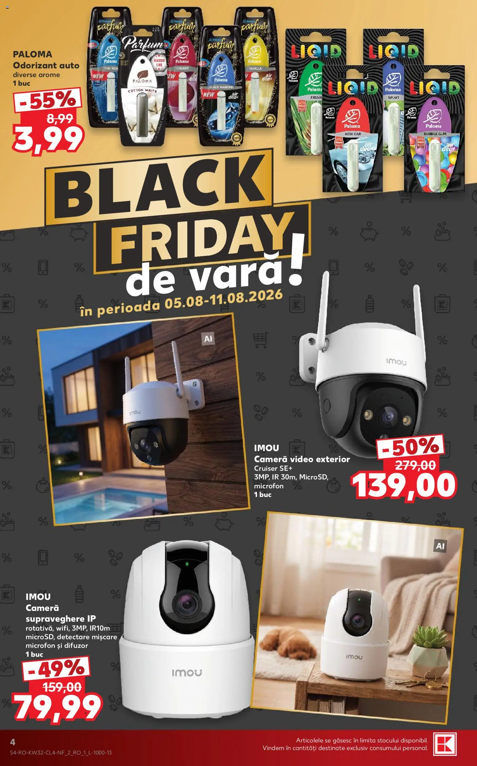 Catalog Kaufland 5 - 10 August 2026 | Pagina 4 | Produse: Cameră Video, Difuzor, Microfon, Parfum