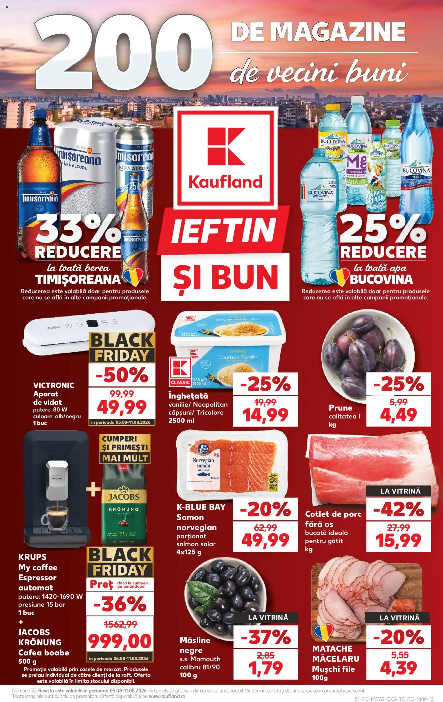 Catalog Kaufland 5 - 10 August 2026 | Pagina 1 | Produse: Espressor, Vitrină, Köpek çiti, Prune