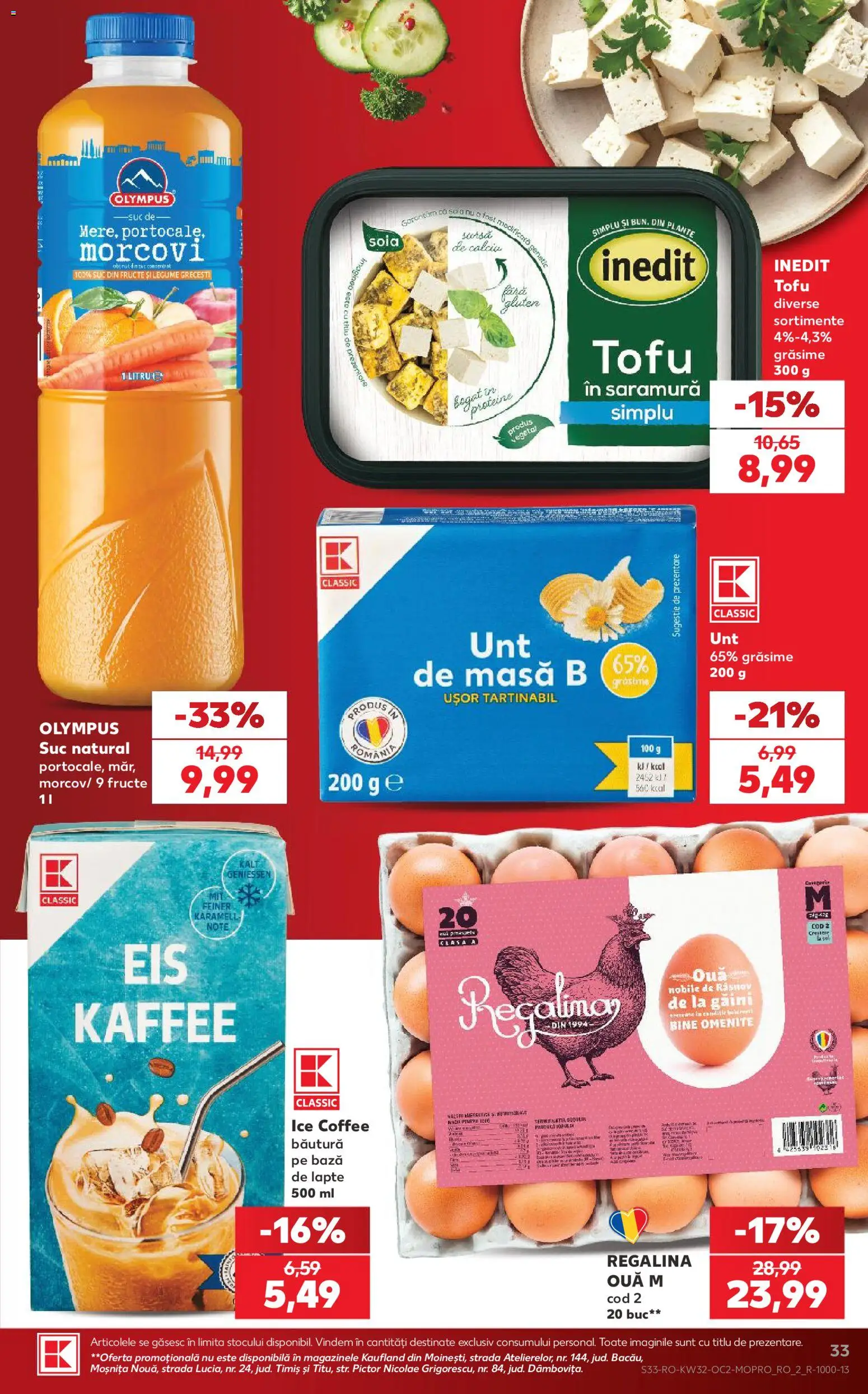 Catalog Kaufland 5 - 10 August 2026 | Pagina 33 | Produse: Lapte, Ouă, Suc, Morcovi