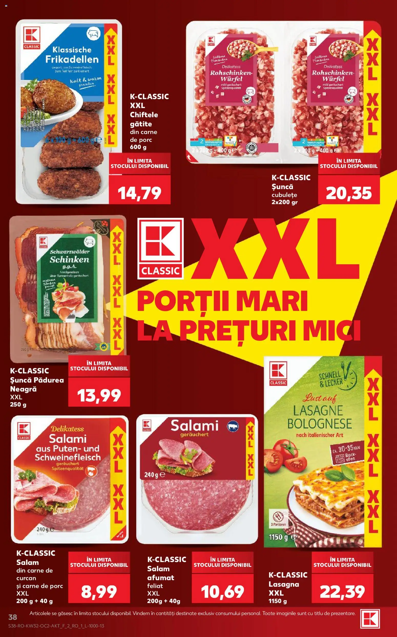 Catalog Kaufland 5 - 10 August 2026 | Pagina 38 | Produse: Mici, Salam, Șuncă, Chiftele