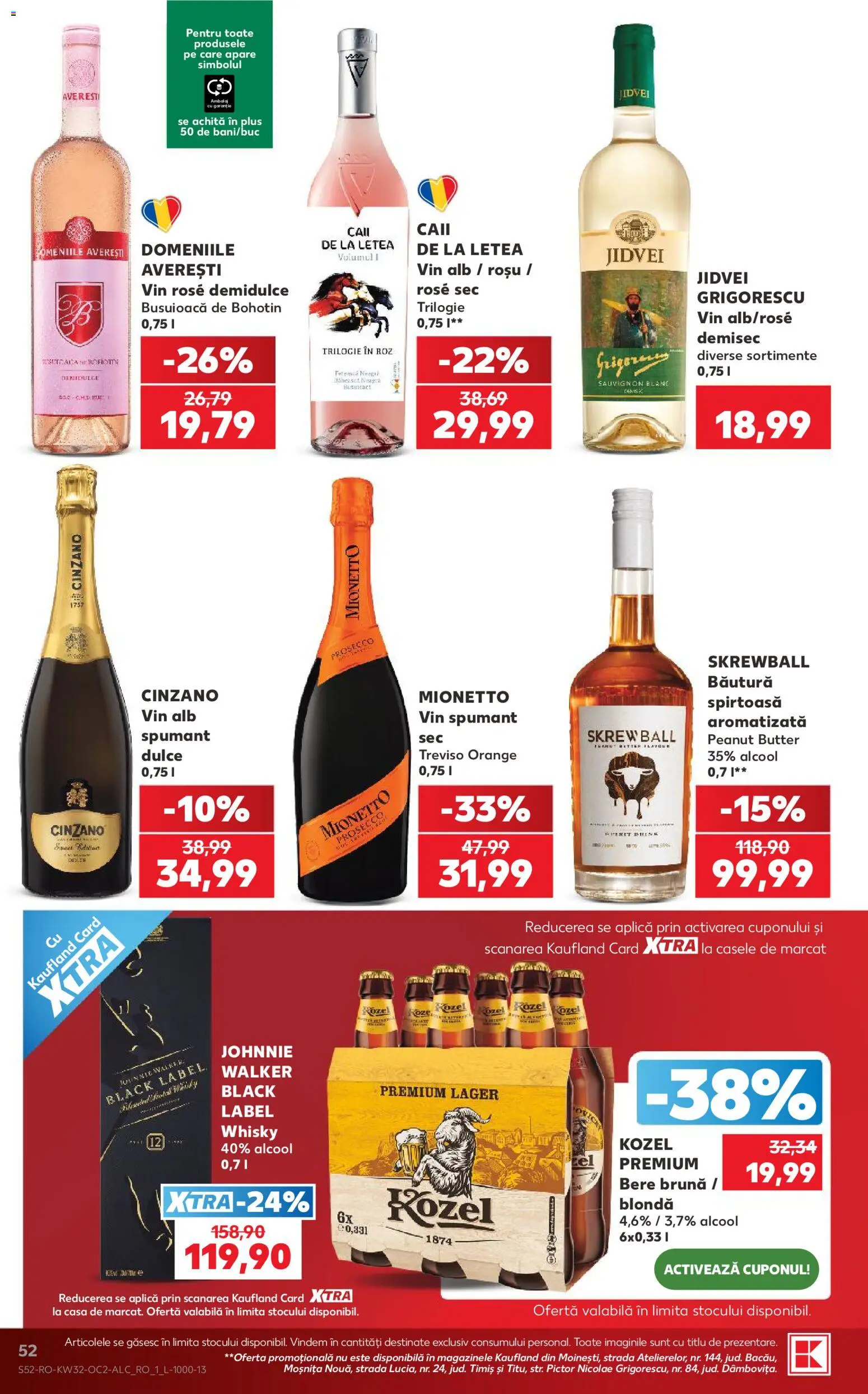 Catalog Kaufland 5 - 10 August 2026 | Pagina 52 | Produse: Prosecco, Vin, Bere