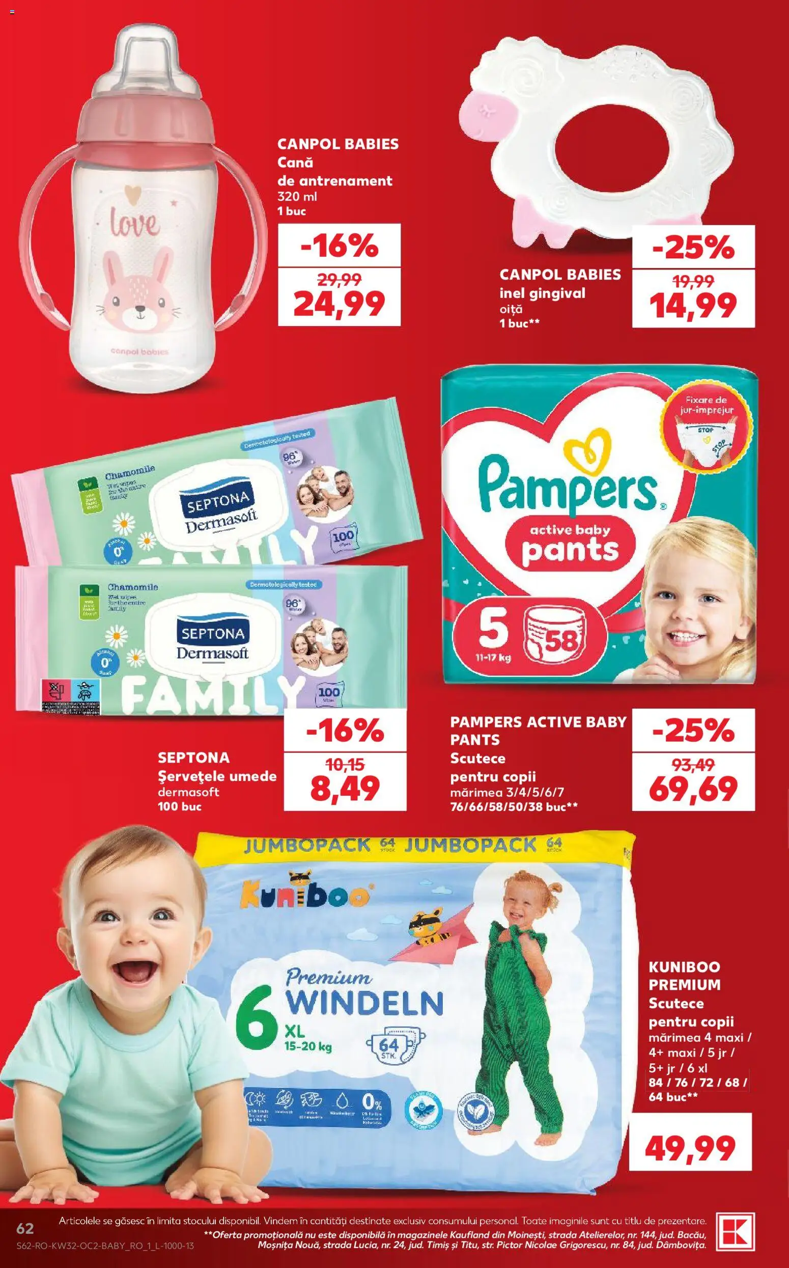 Catalog Kaufland 5 - 10 August 2026 | Pagina 62 | Produse: Pirinç gevreği, Inel, Șervețele umede, Scutece