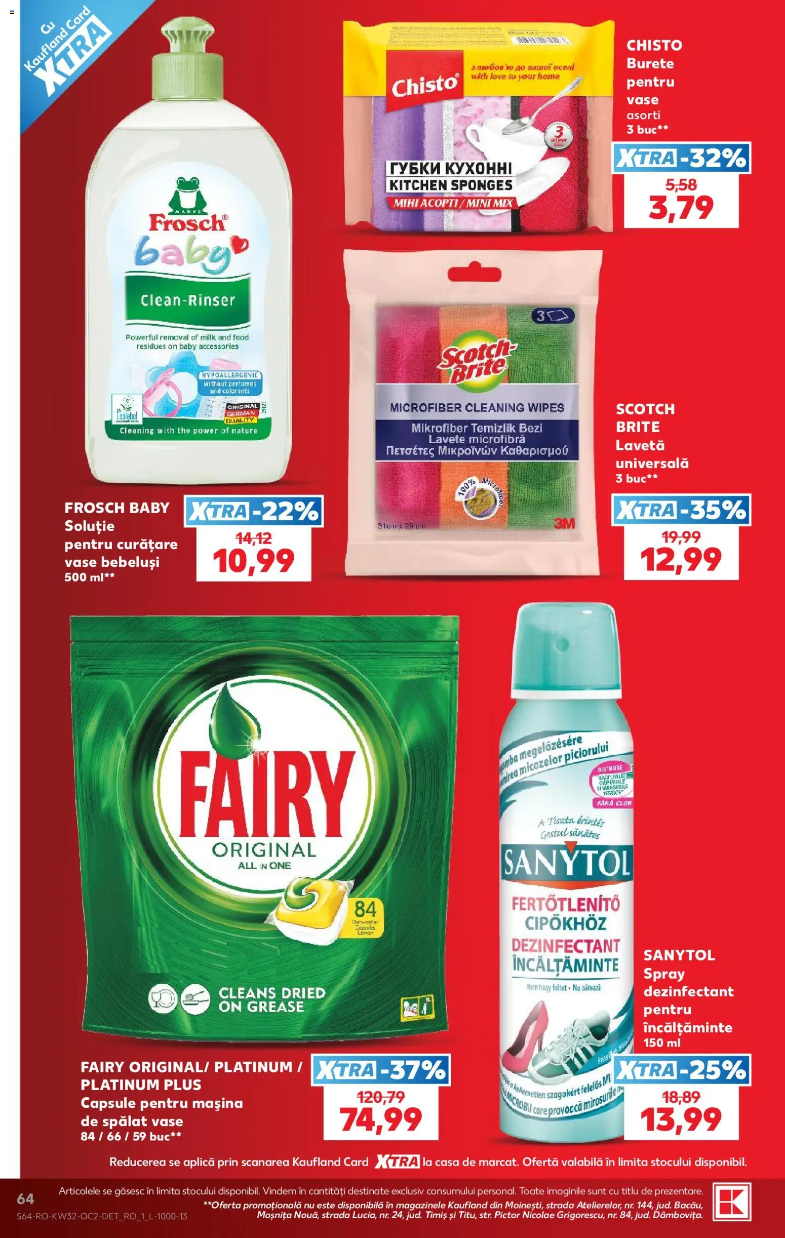 Catalog Kaufland 5 - 10 August 2026 | Pagina 64 | Produse: Burete, Lavete, Bornoz takımı