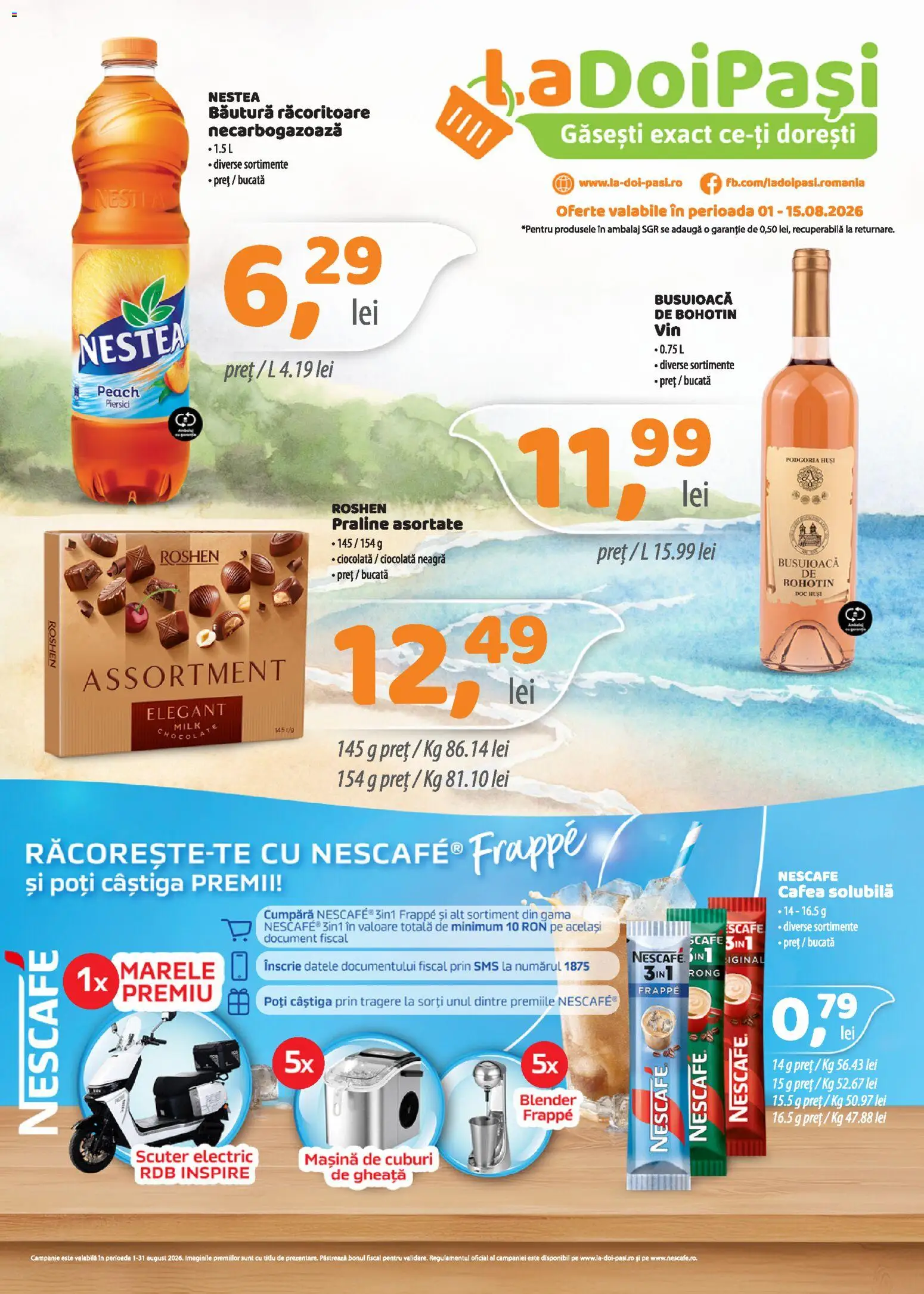 Catalog LaDoiPași 1 - 14 August 2026 | Pagina 1 | Produse: Blender, Praline, Cafea, Ciocolată