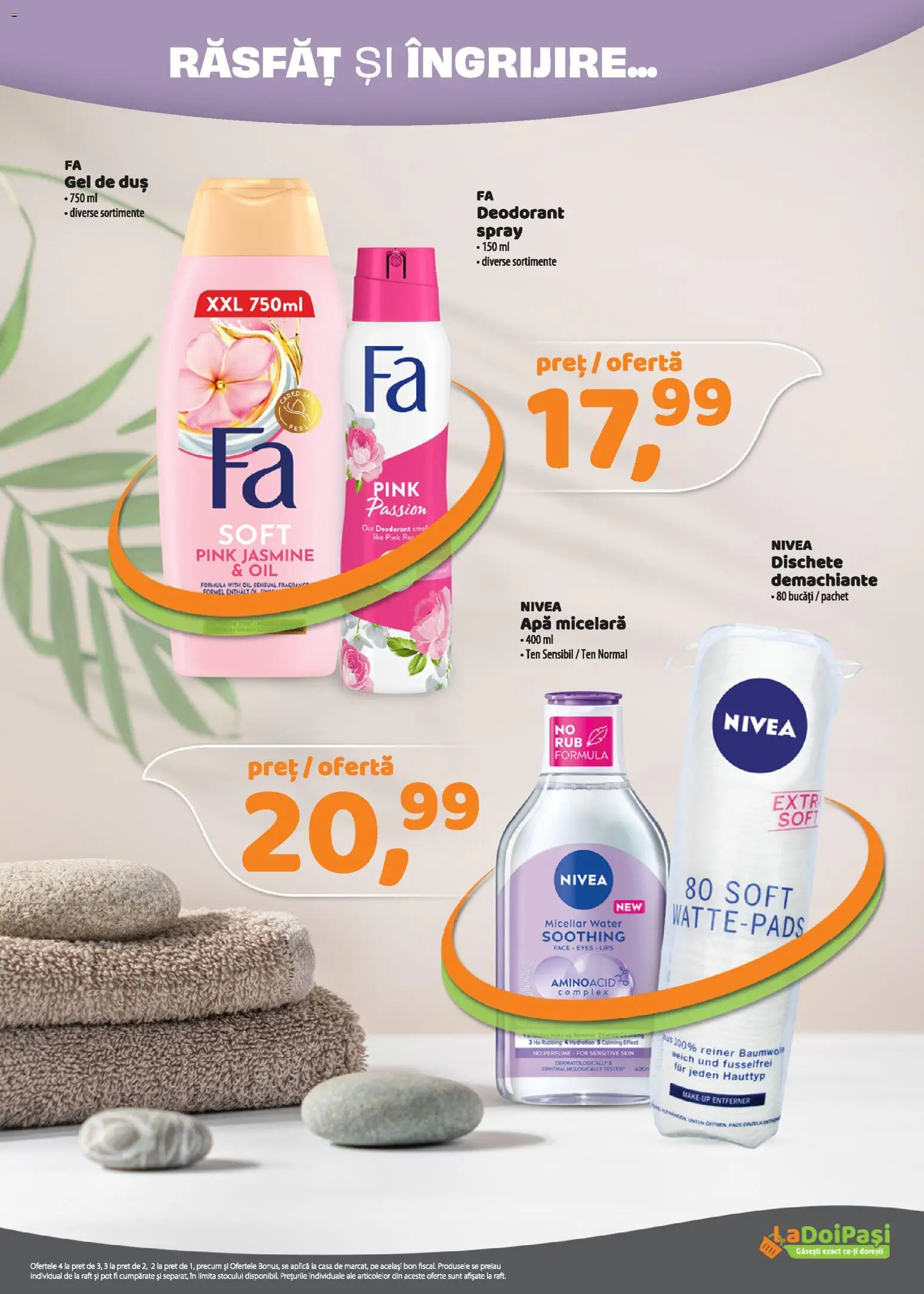 Catalog LaDoiPași 1 - 14 August 2026 | Pagina 12 | Produse: Raft, Gel de duș, Deodorant, Apă
