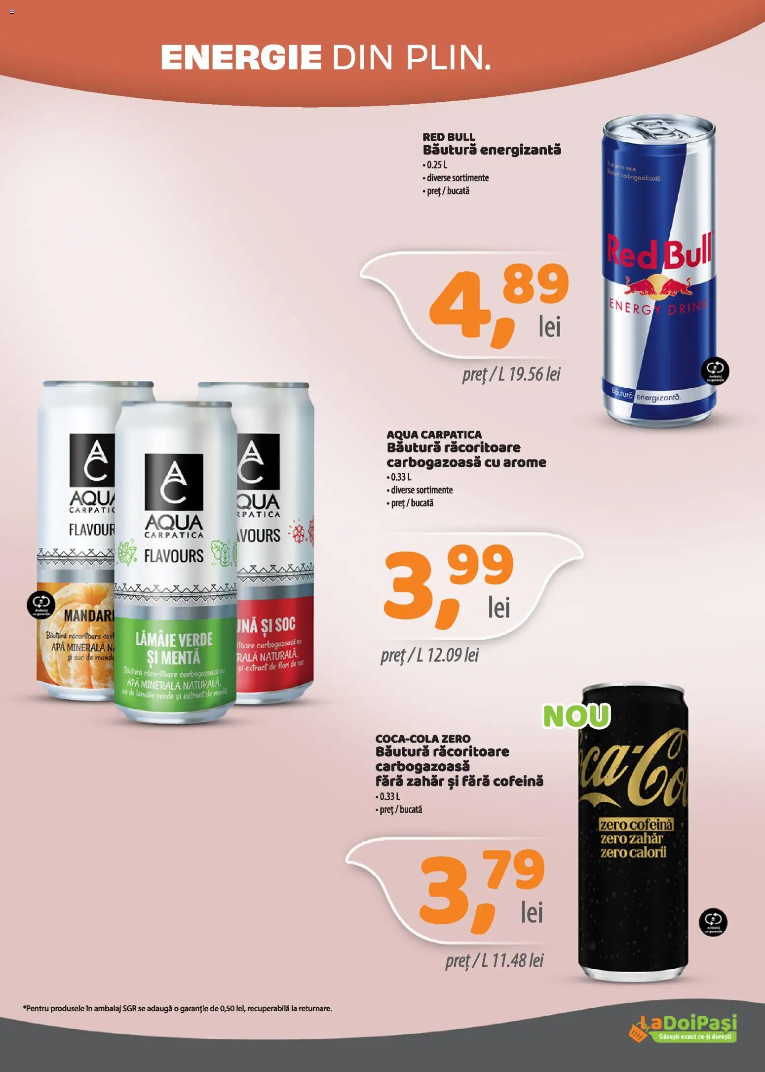 Catalog LaDoiPași 1 - 14 August 2026 | Pagina 9 | Produse: Yazı tahtası kalemi, Suc, Băutură energizantă, Apă