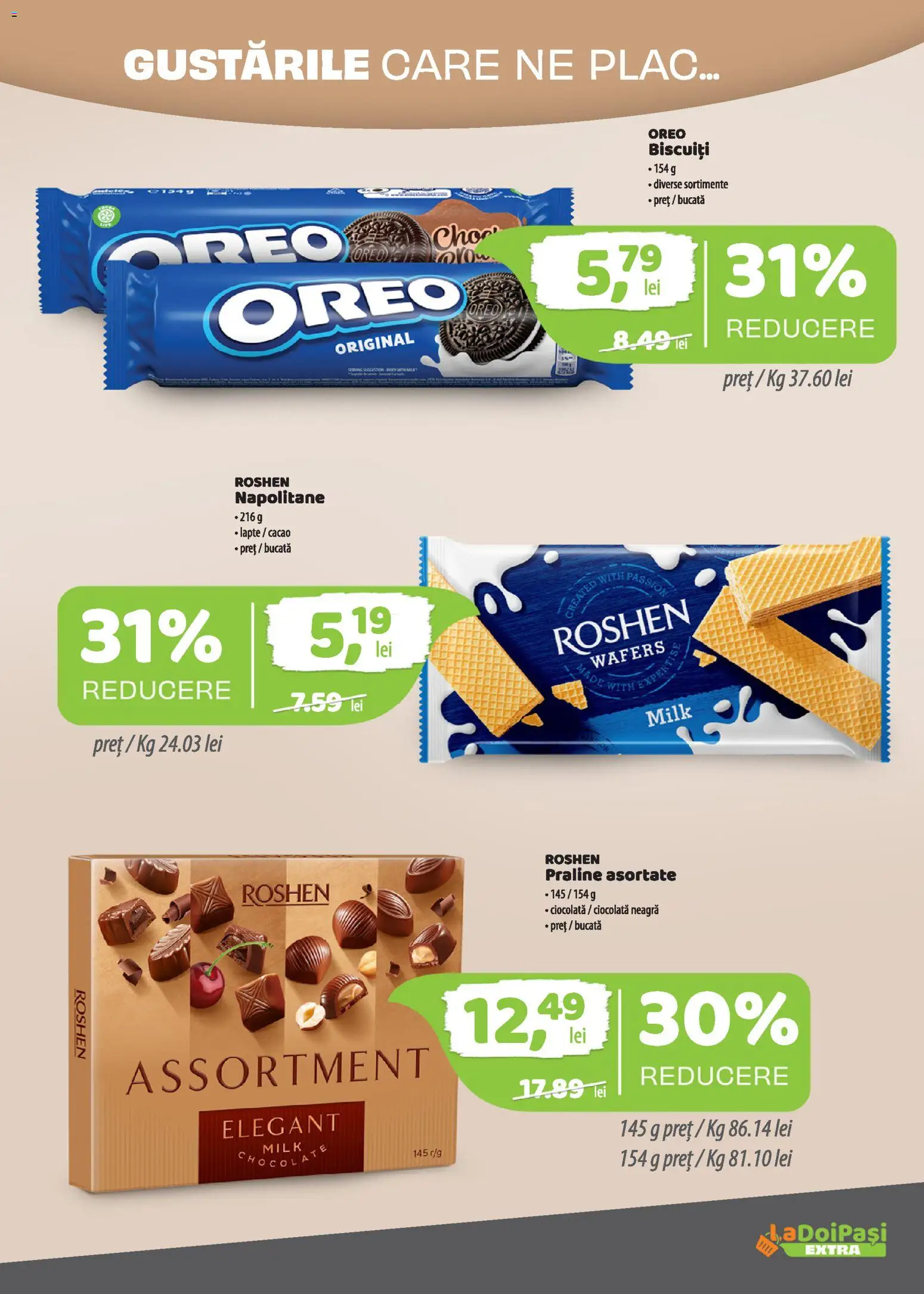 Catalog LaDoiPași 1 - 14 August 2026 | Pagina 5 | Produse: Napolitane, Praline, Cacao, Biscuiți