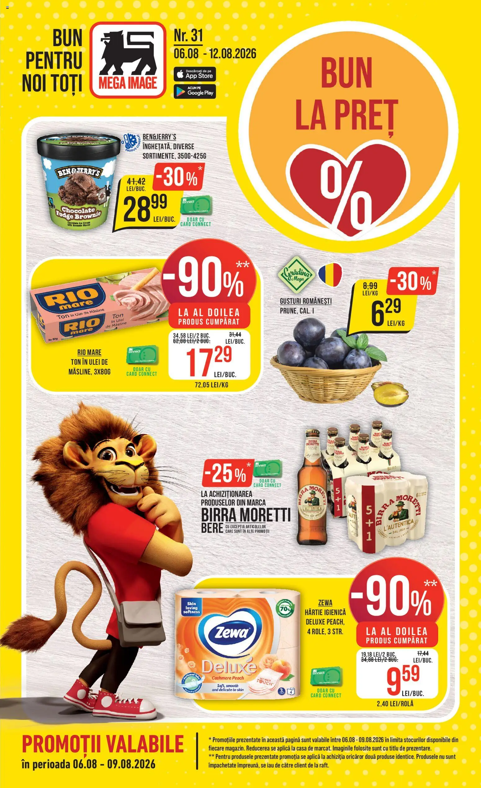 Catalog Mega Image 6 - 11 August 2026 | Pagina 1 | Produse: Măsline, Ulei, Bere