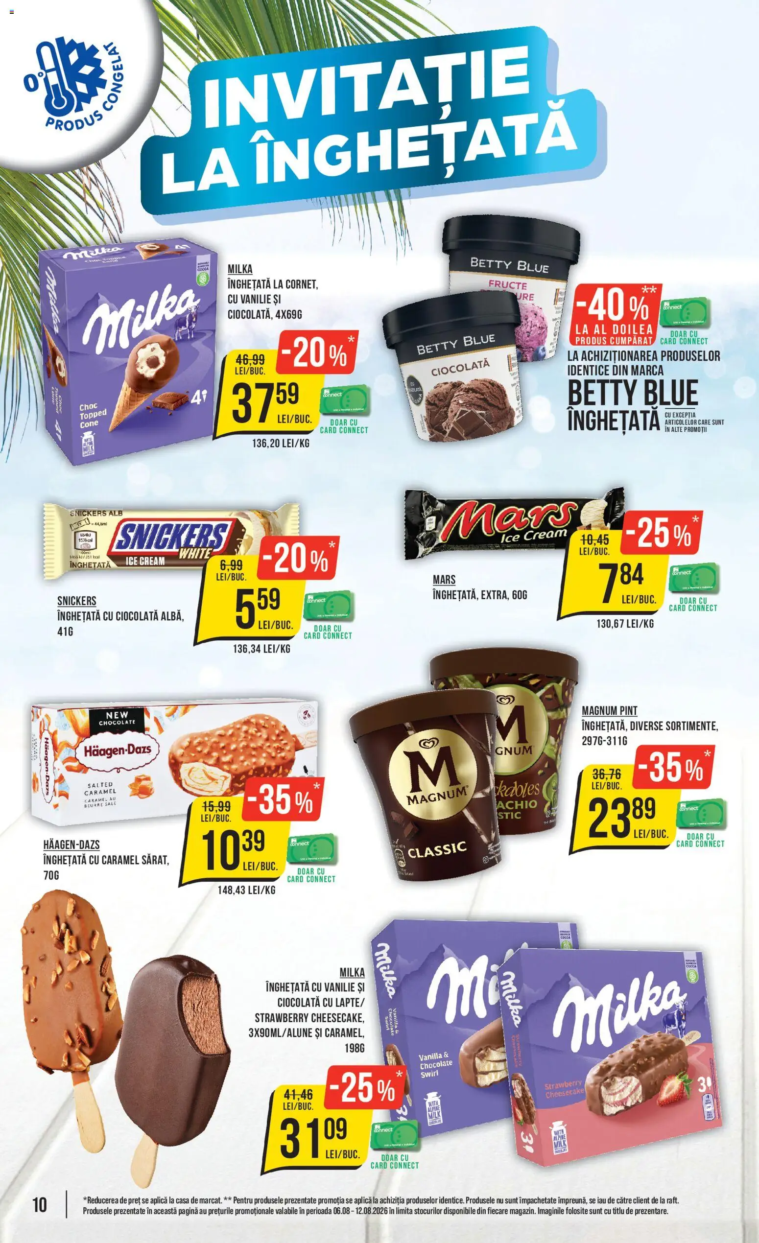 Catalog Mega Image 6 - 11 August 2026 | Pagina 10 | Produse: Duș, Ciocolată, Înghețată, Fructe