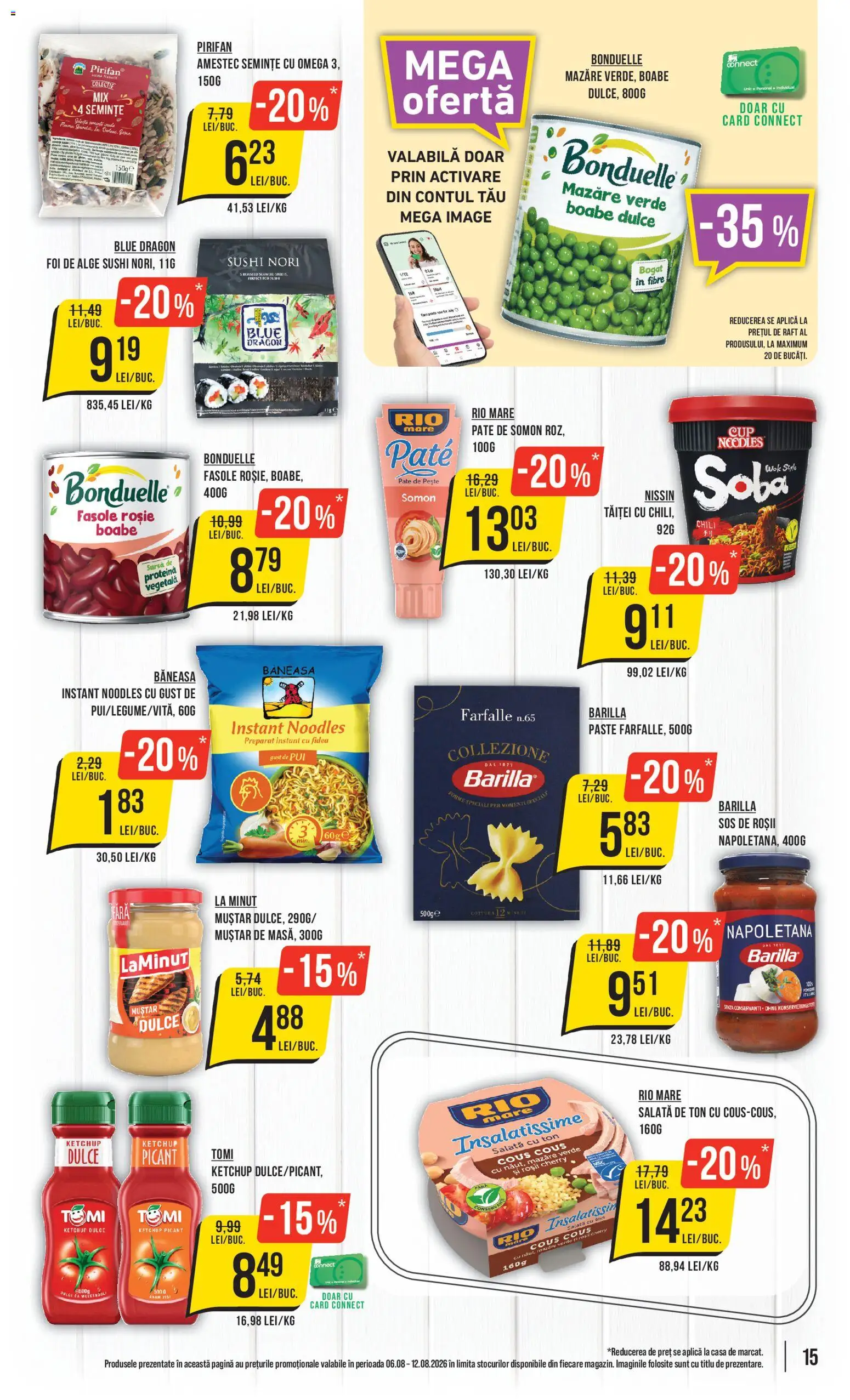 Catalog Mega Image 6 - 11 August 2026 | Pagina 15 | Produse: Pate, Brokoli, Noodles, Ketchup