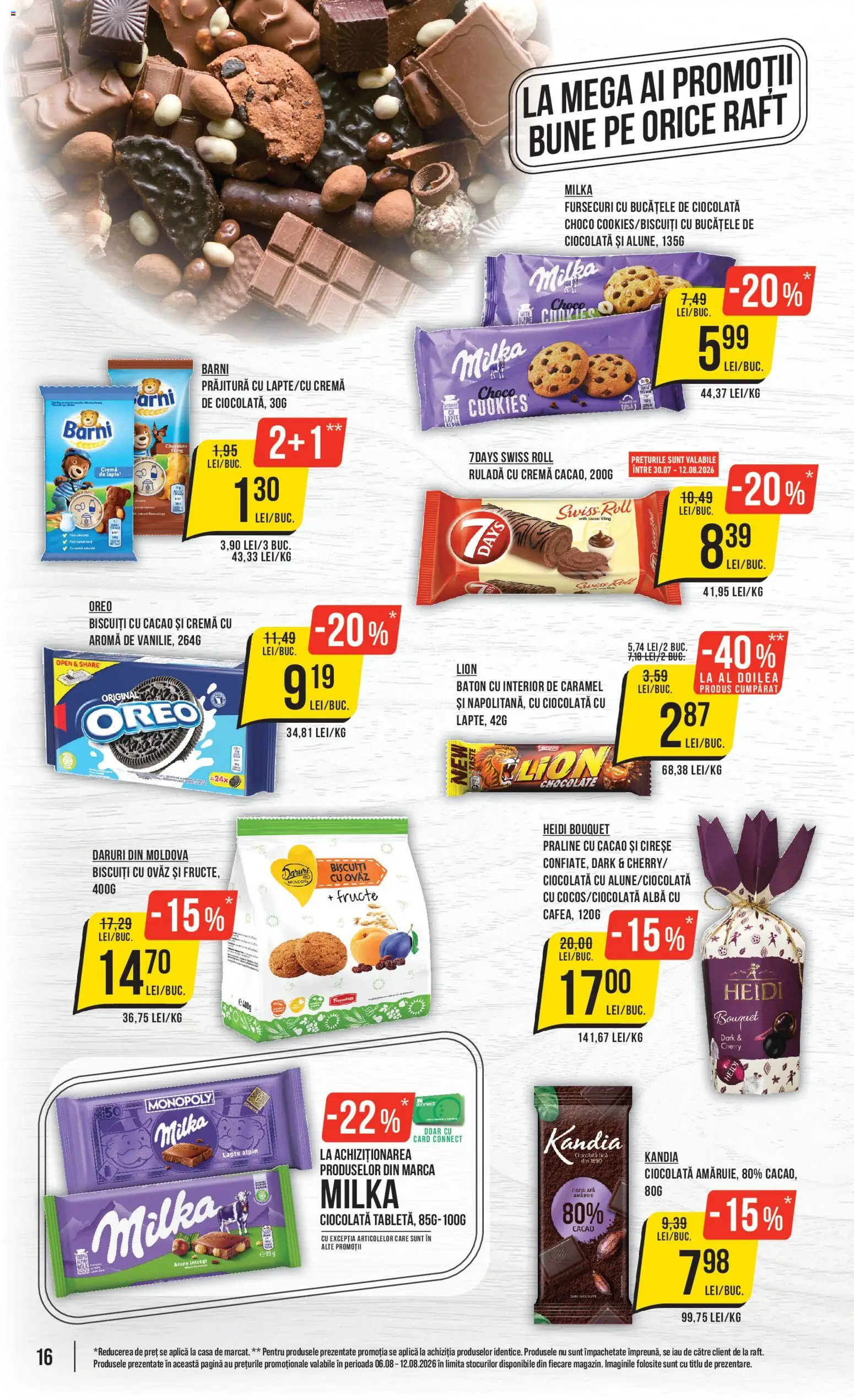Catalog Mega Image 6 - 11 August 2026 | Pagina 16 | Produse: Cacao, Biscuiți, Cireșe, Fructe