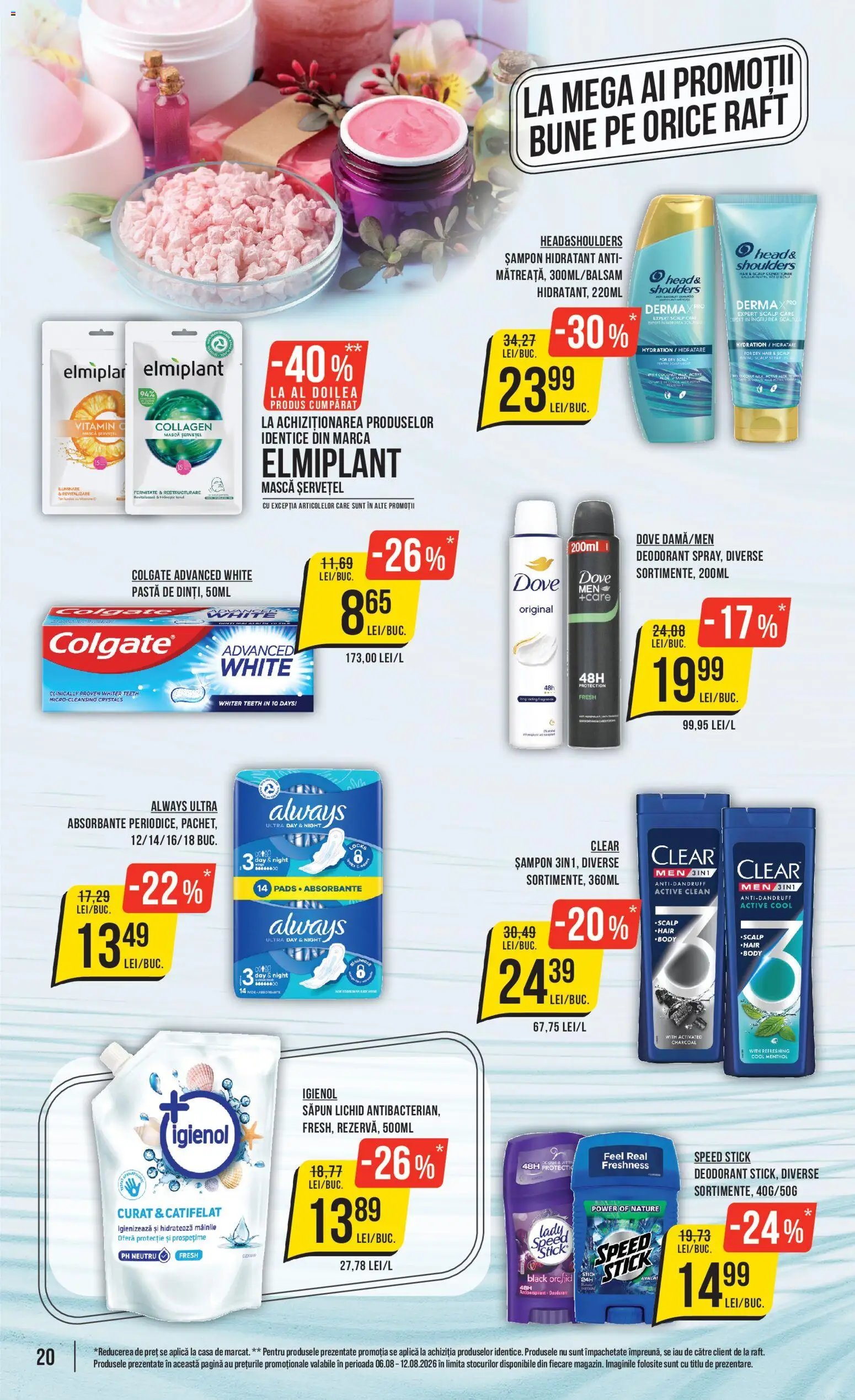 Catalog Mega Image 6 - 11 August 2026 | Pagina 20 | Produse: Raft, Șampon, Săpun, Deodorant