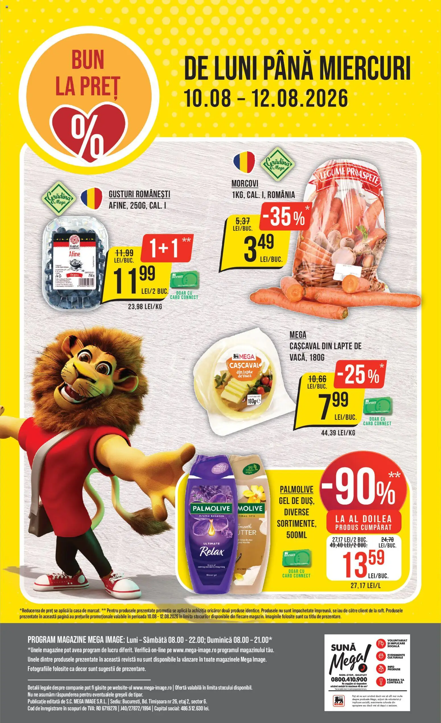 Catalog Mega Image 6 - 11 August 2026 | Pagina 24 | Produse: Afine, Cașcaval, Lapte, Legume