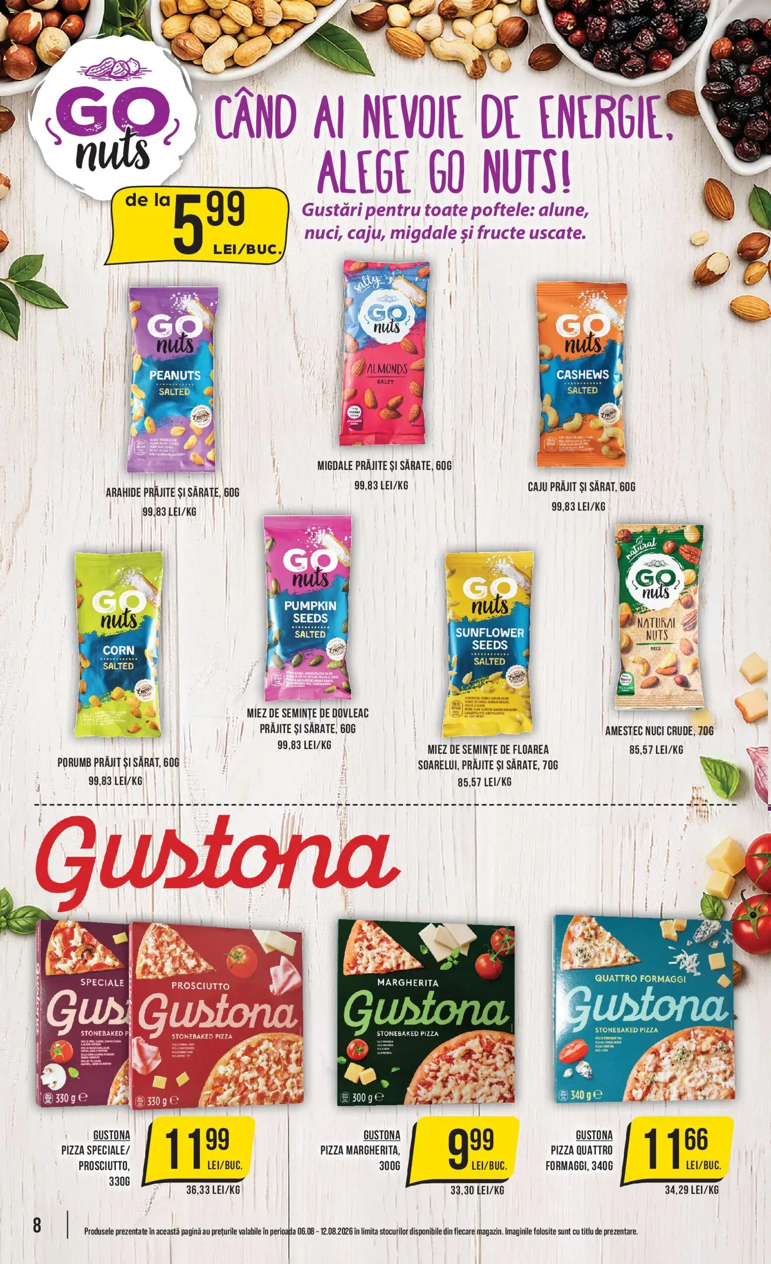 Catalog Mega Image 6 - 11 August 2026 | Pagina 8 | Produse: Semințe, Pizza, Caju, Porumb