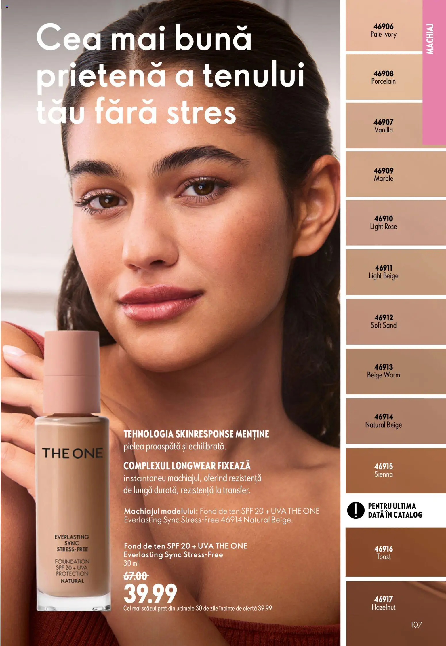 Catalog Oriflame 9 - 28 Septembrie 2026 | Pagina 107 | Produse: Fond de ten, Machiaj