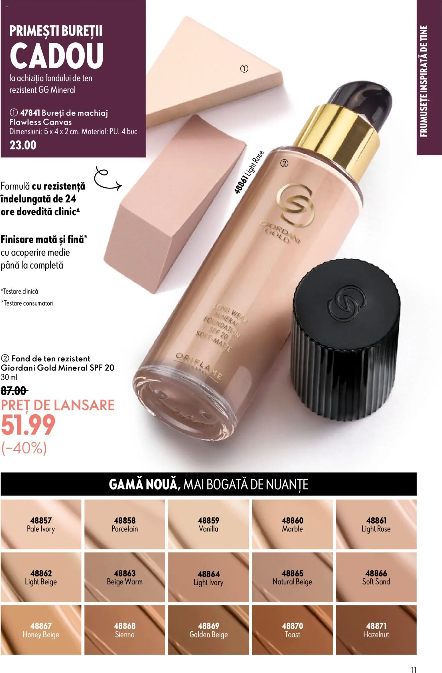 Catalog Oriflame 9 - 28 Septembrie 2026 | Pagina 11 | Produse: Fond de ten, Machiaj