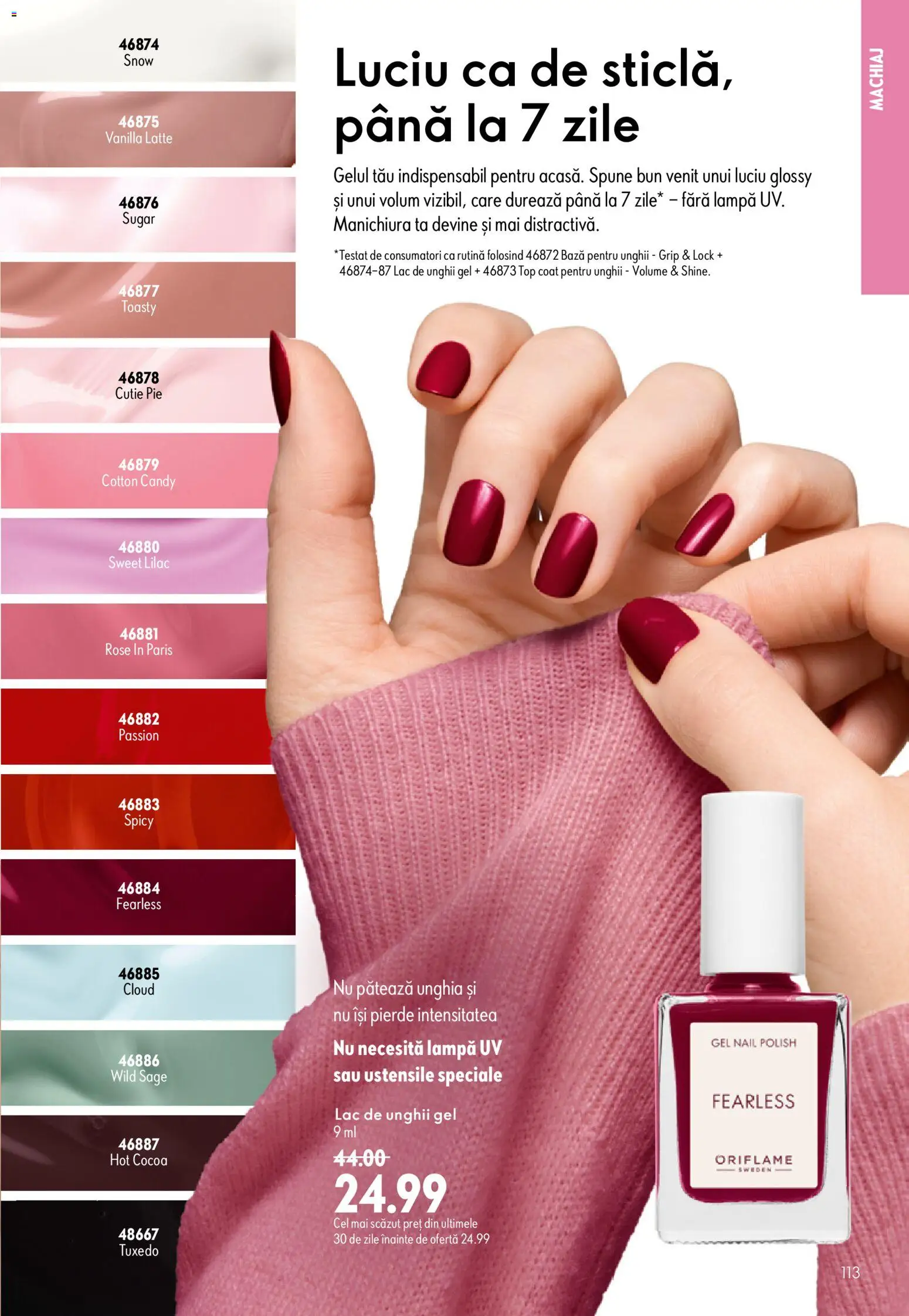 Catalog Oriflame 9 - 28 Septembrie 2026 | Pagina 113 | Produse: Top coat, Top, Lampă, Machiaj